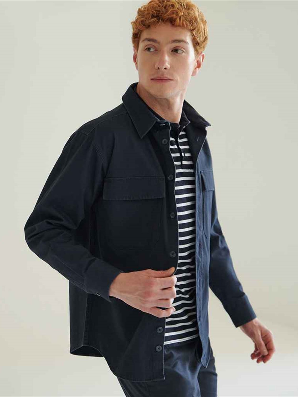 FR054 Front Row Drill Overshirt Image 1