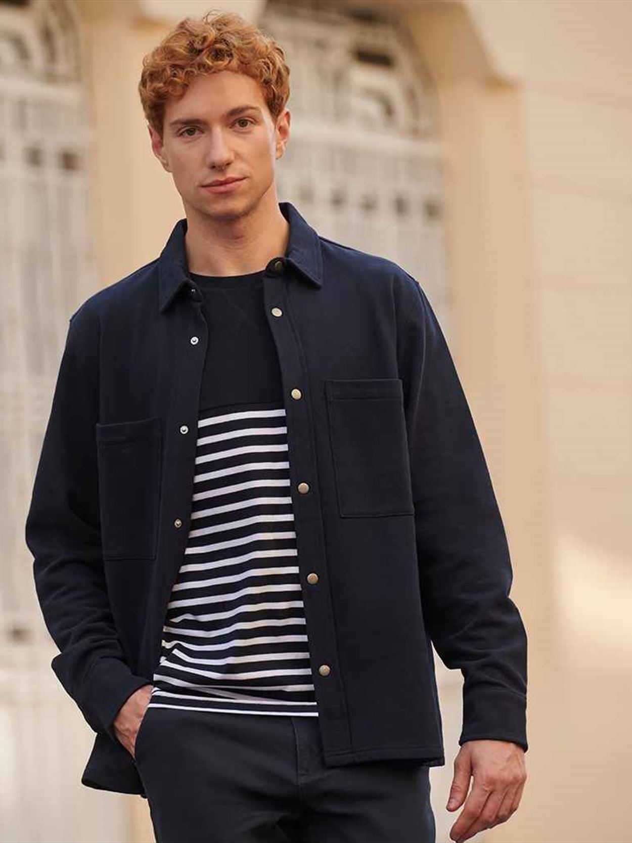 FR056 Front Row Premium Piqué Overshirt Image 3