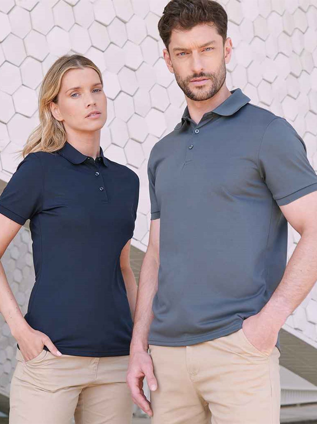 H466 Henbury Ladies Recycled Polyester Polo Shirt Image 2