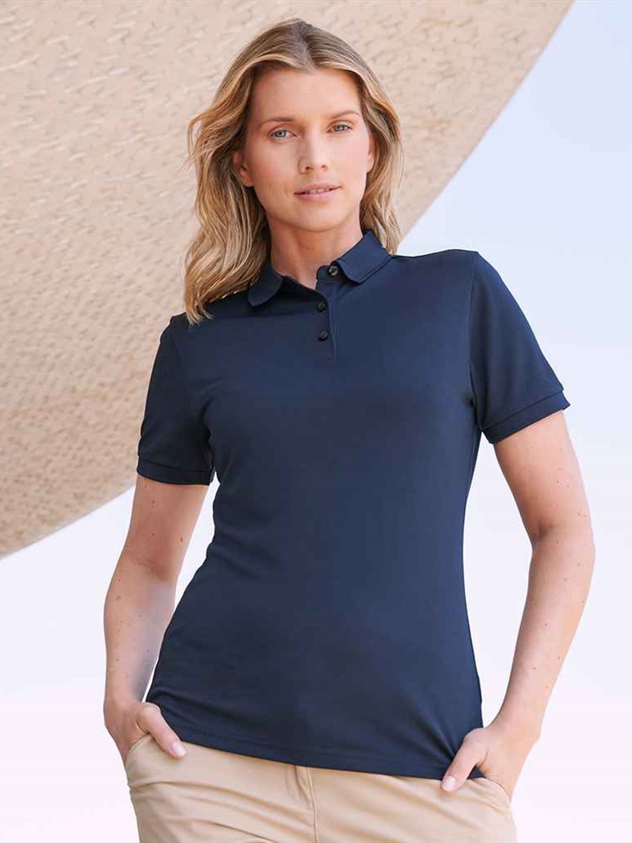 H466 Henbury Ladies Recycled Polyester Polo Shirt Image 1