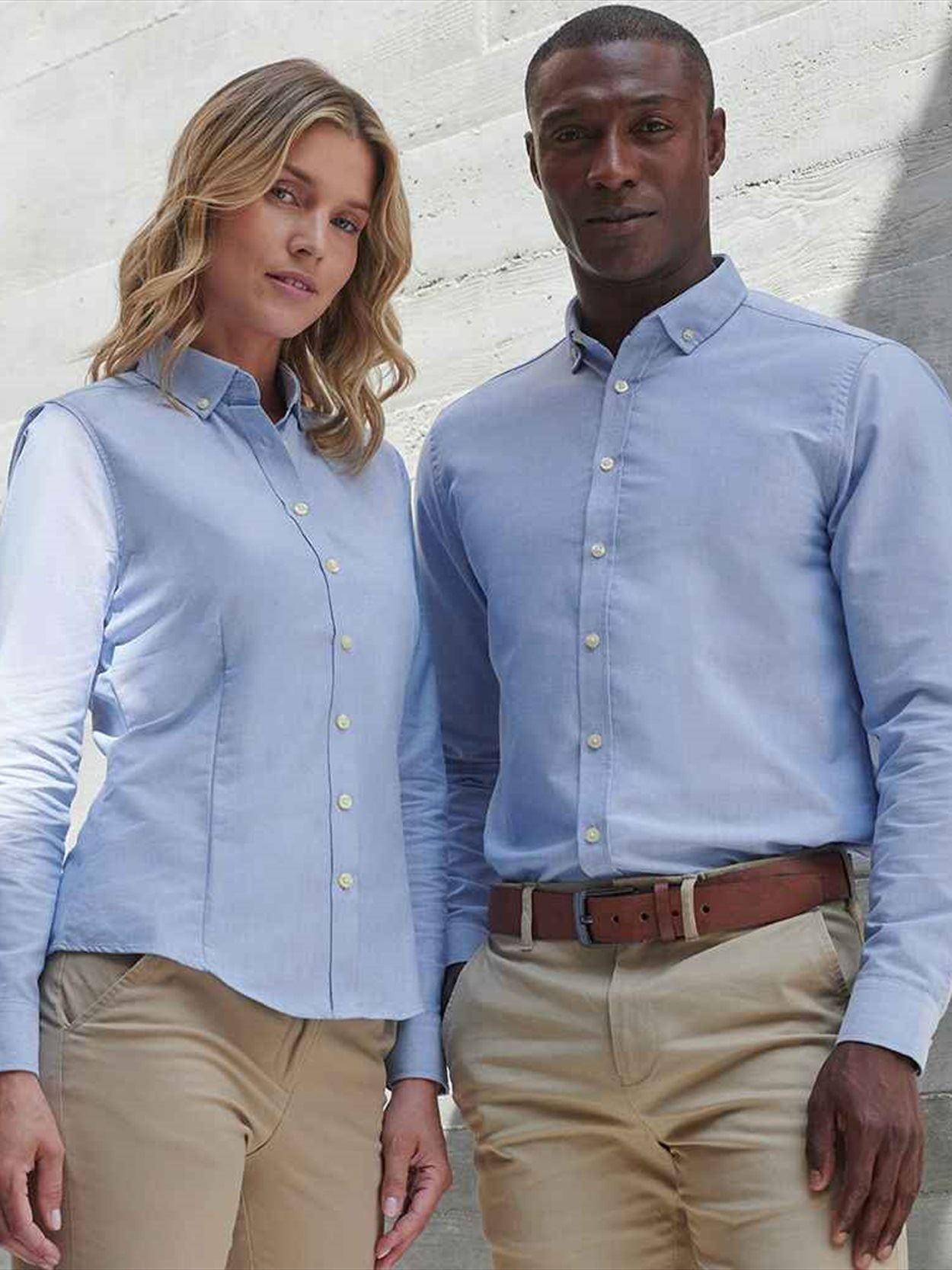 H513R Henbury Ladies Modern Long Sleeve Regular Fit Oxford Shirt Image 1