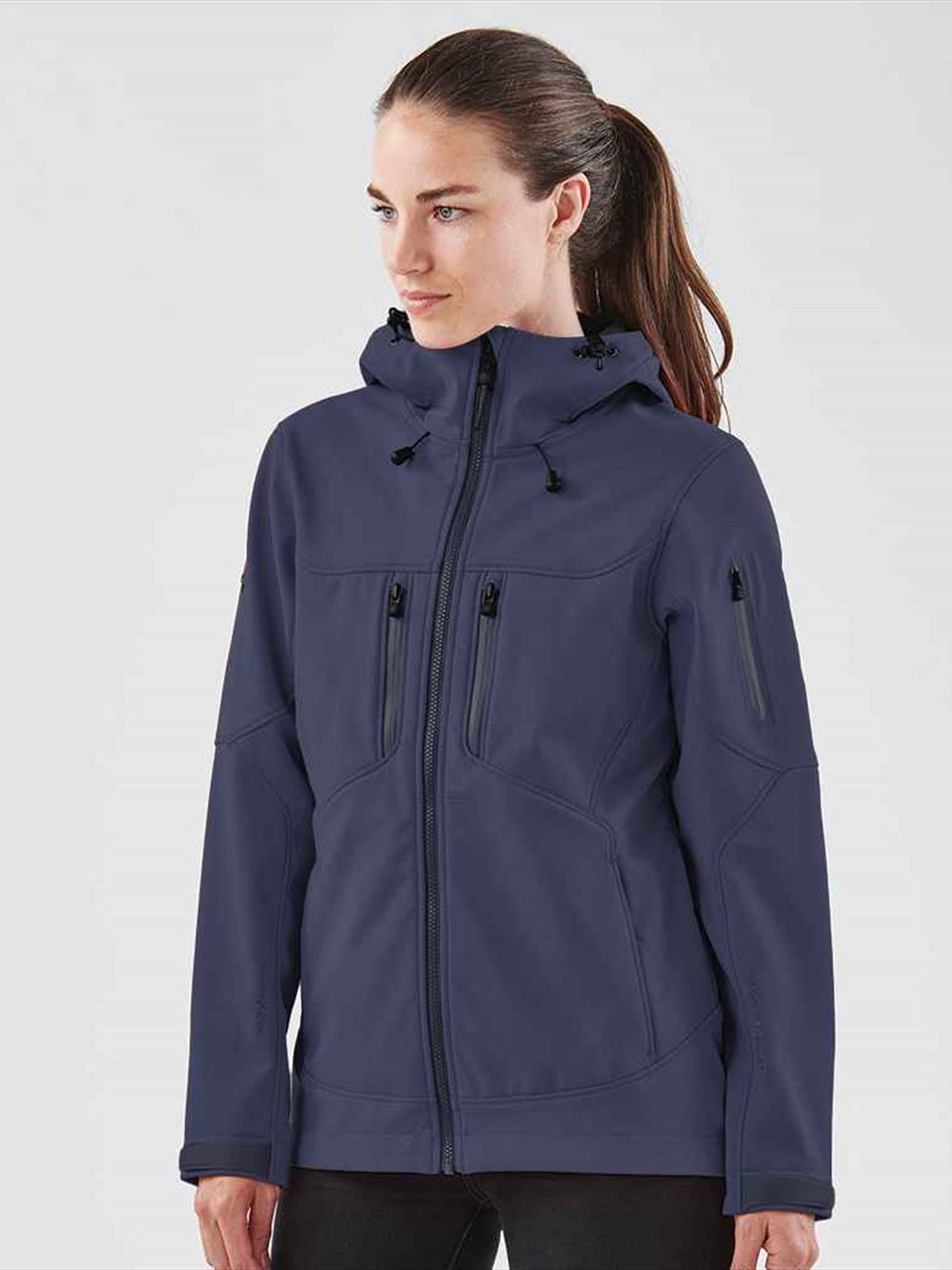 HR-1W Stormtech Ladies Epsilon 2 Hooded Soft Shell Jacket Image 1
