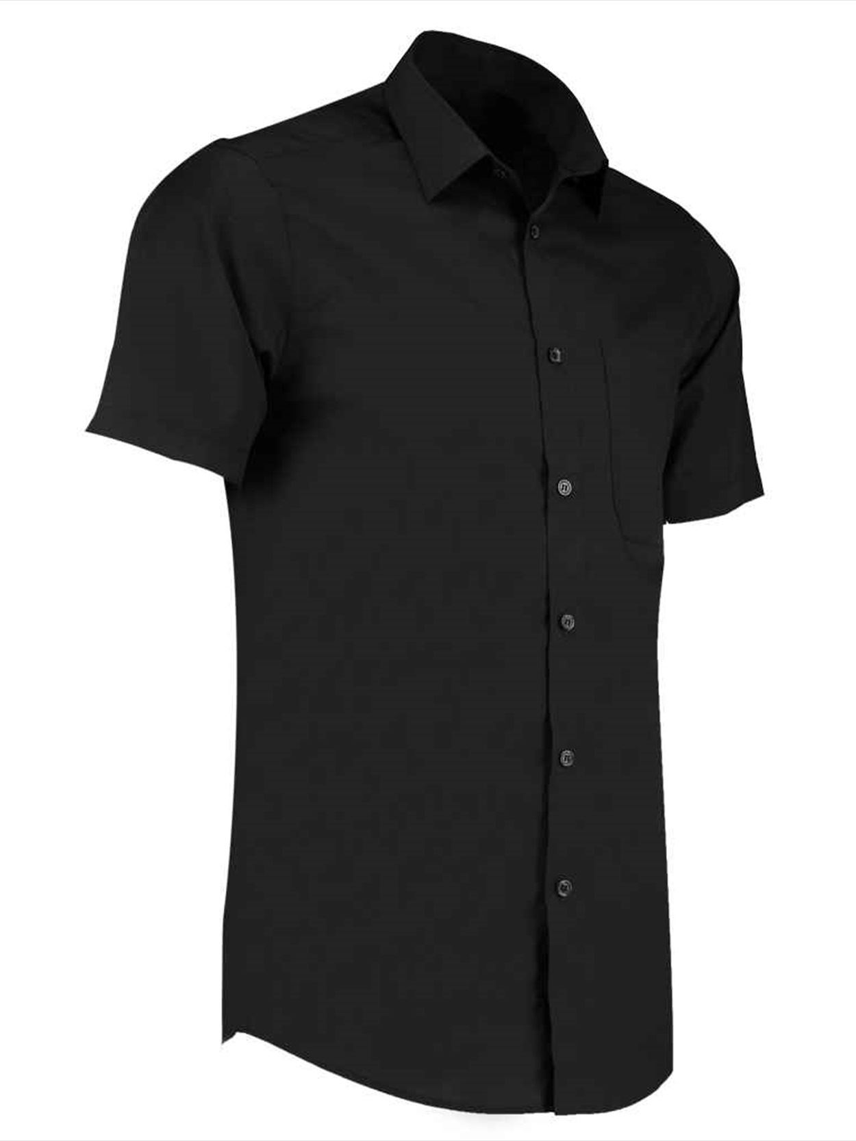 K141 KK141 Kustom Kit Short Sleeve Tailored Poplin Shirt Image 3