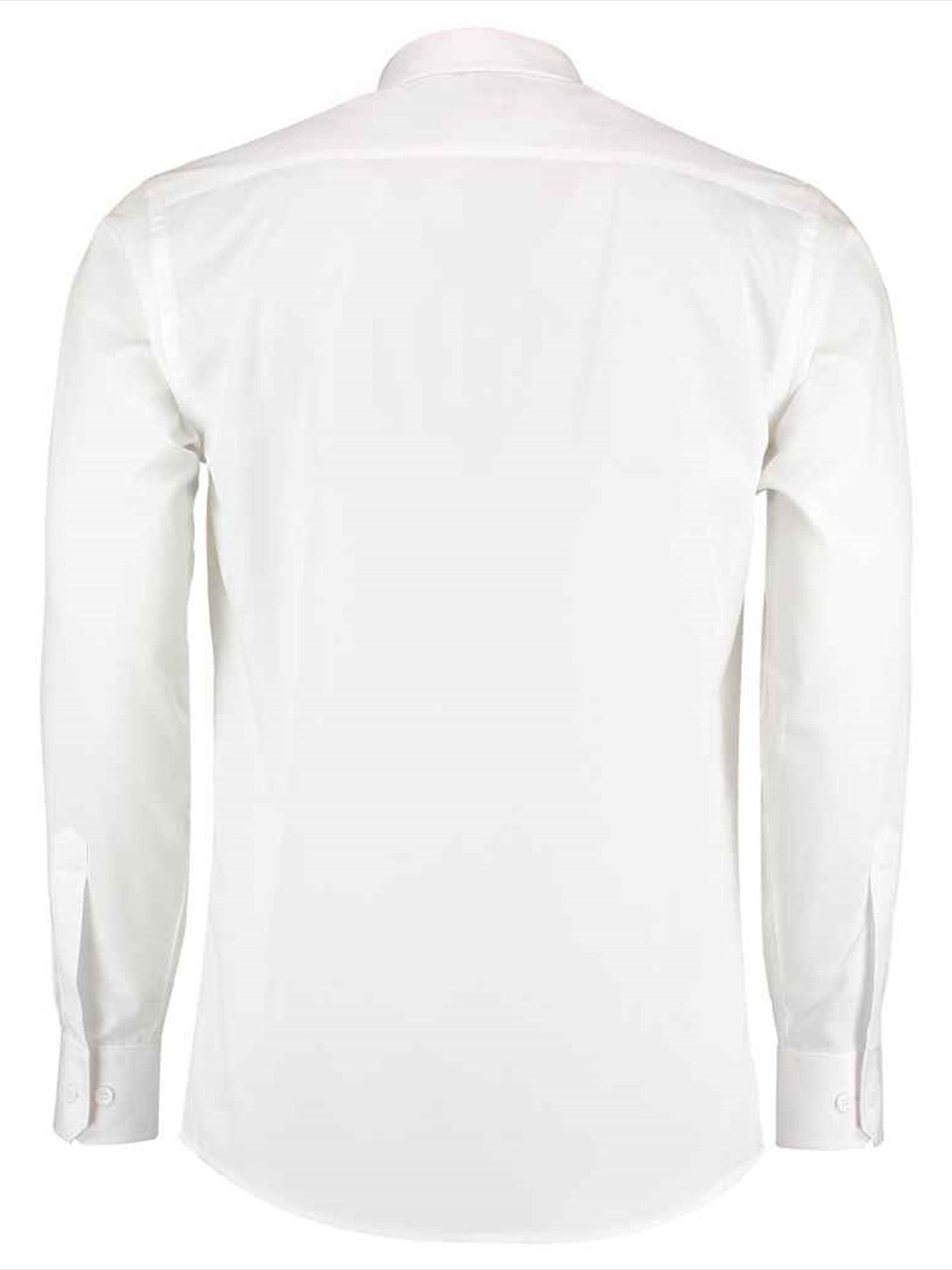 K142 KK142 Kustom Kit Long Sleeve Tailored Poplin Shirt Image 2