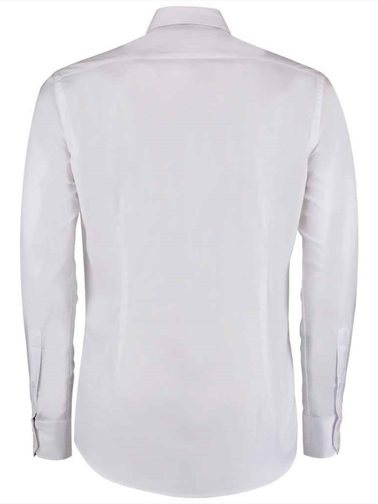 K184 KK184 Kustom Kit Long Sleeve Slim Fit Workwear Oxford Shirt Image 2