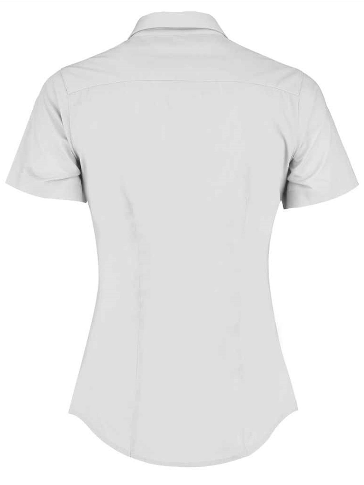 K241 KK241 Kustom Kit Ladies Short Sleeve Tailored Poplin Shirt Image 2