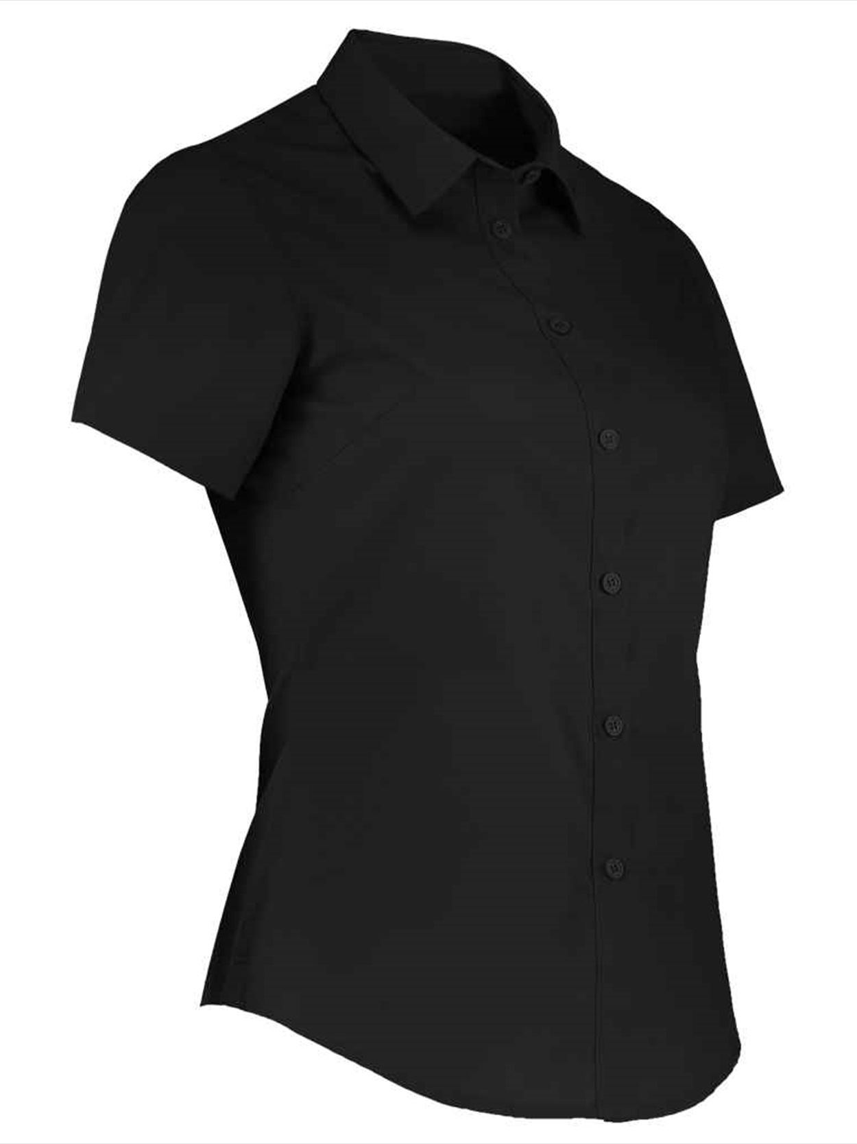 K241 KK241 Kustom Kit Ladies Short Sleeve Tailored Poplin Shirt Image 3