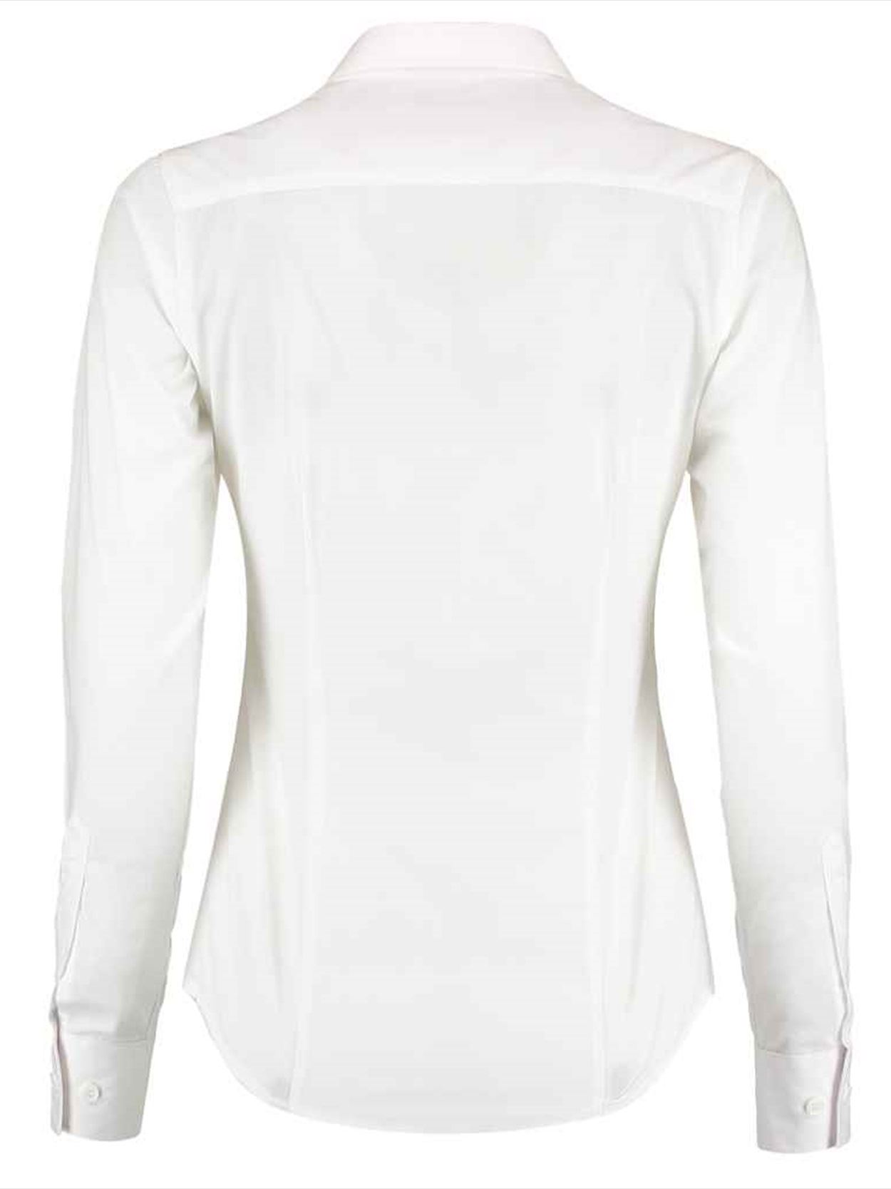 K242 KK242 Kustom Kit Ladies Long Sleeve Tailored Poplin Shirt Image 2