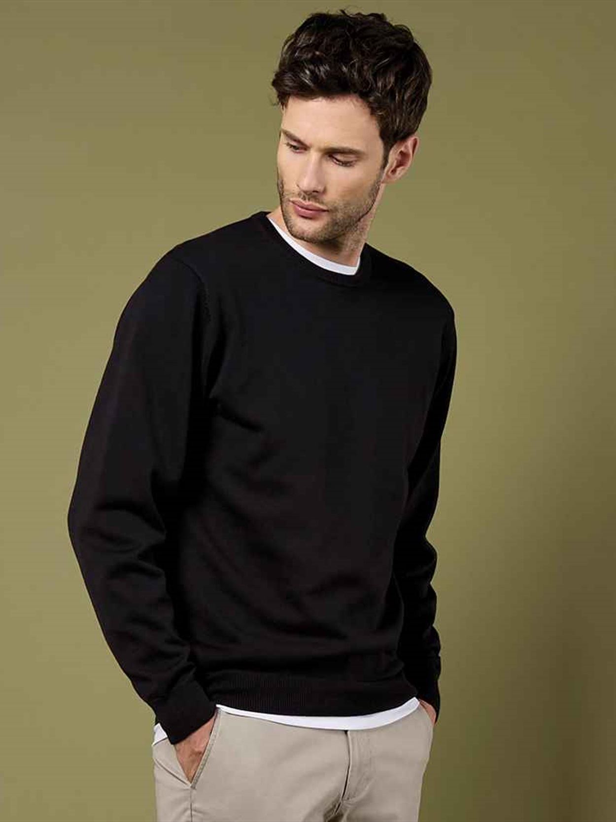 K253 KK253 Kustom Kit Arundel Crew Neck Sweater Image 1