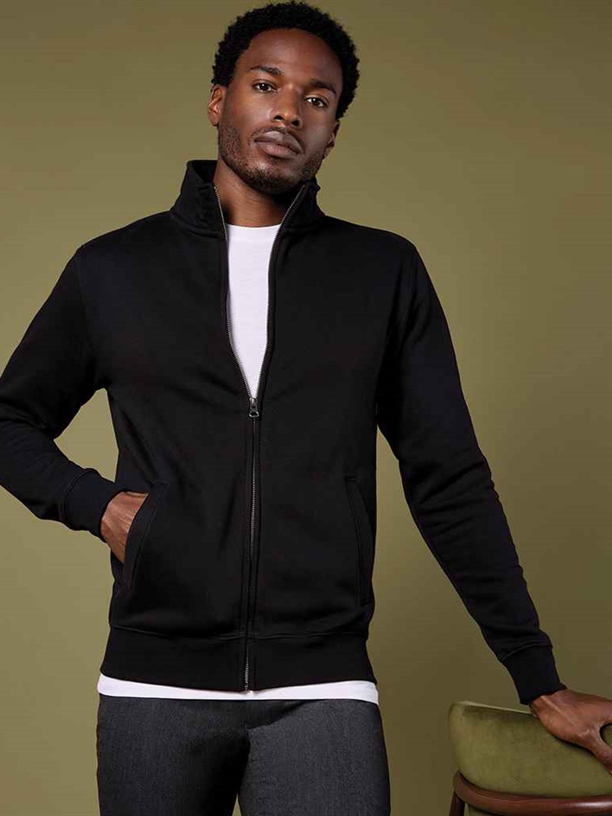 K334 KK334 Kustom Kit Sweat Jacket Image 1