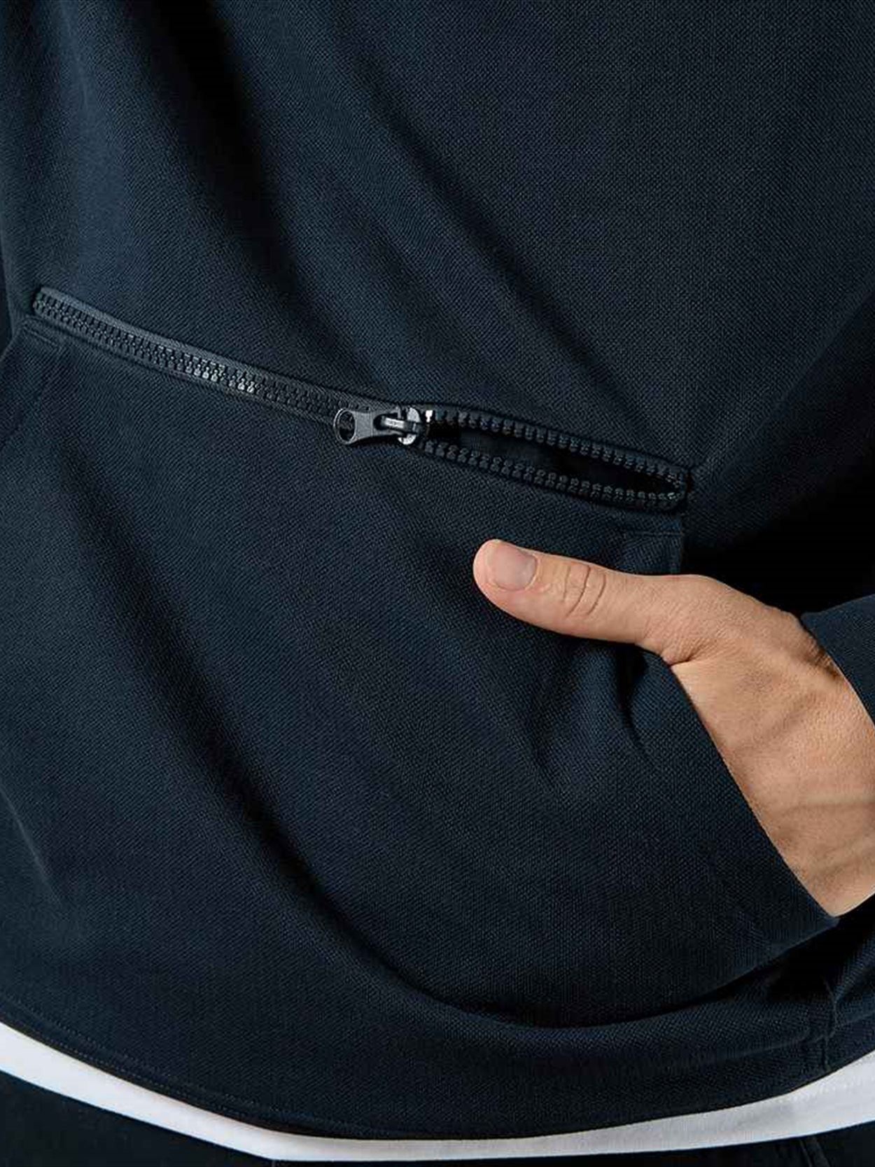 K338 KK338 Kustom Kit Regular Fit Piqué Zipped Pocket Hoodie Image 1