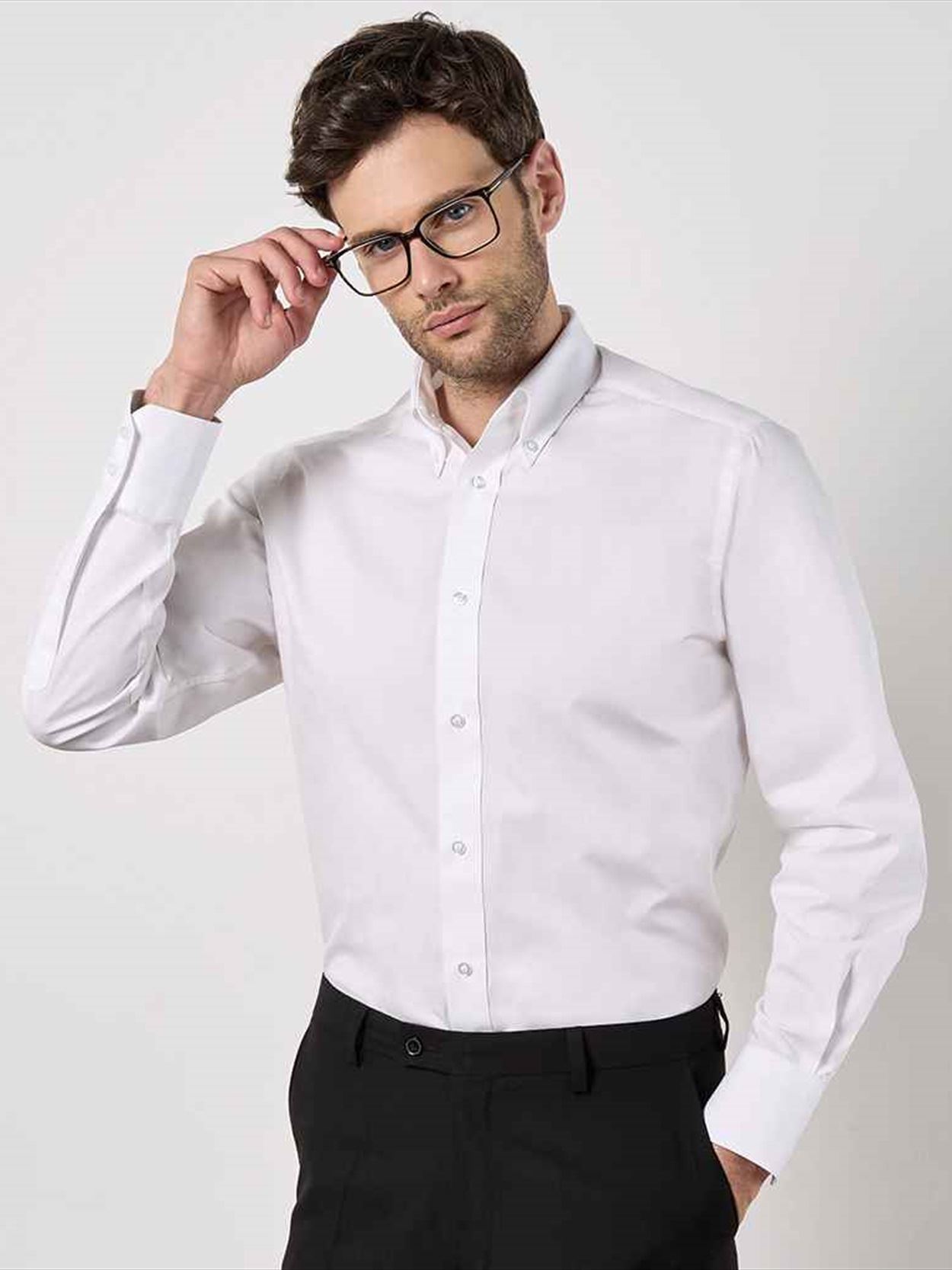 K386 KK386 Kustom Kit Long Sleeve Tailored City Business Shirt Image 1