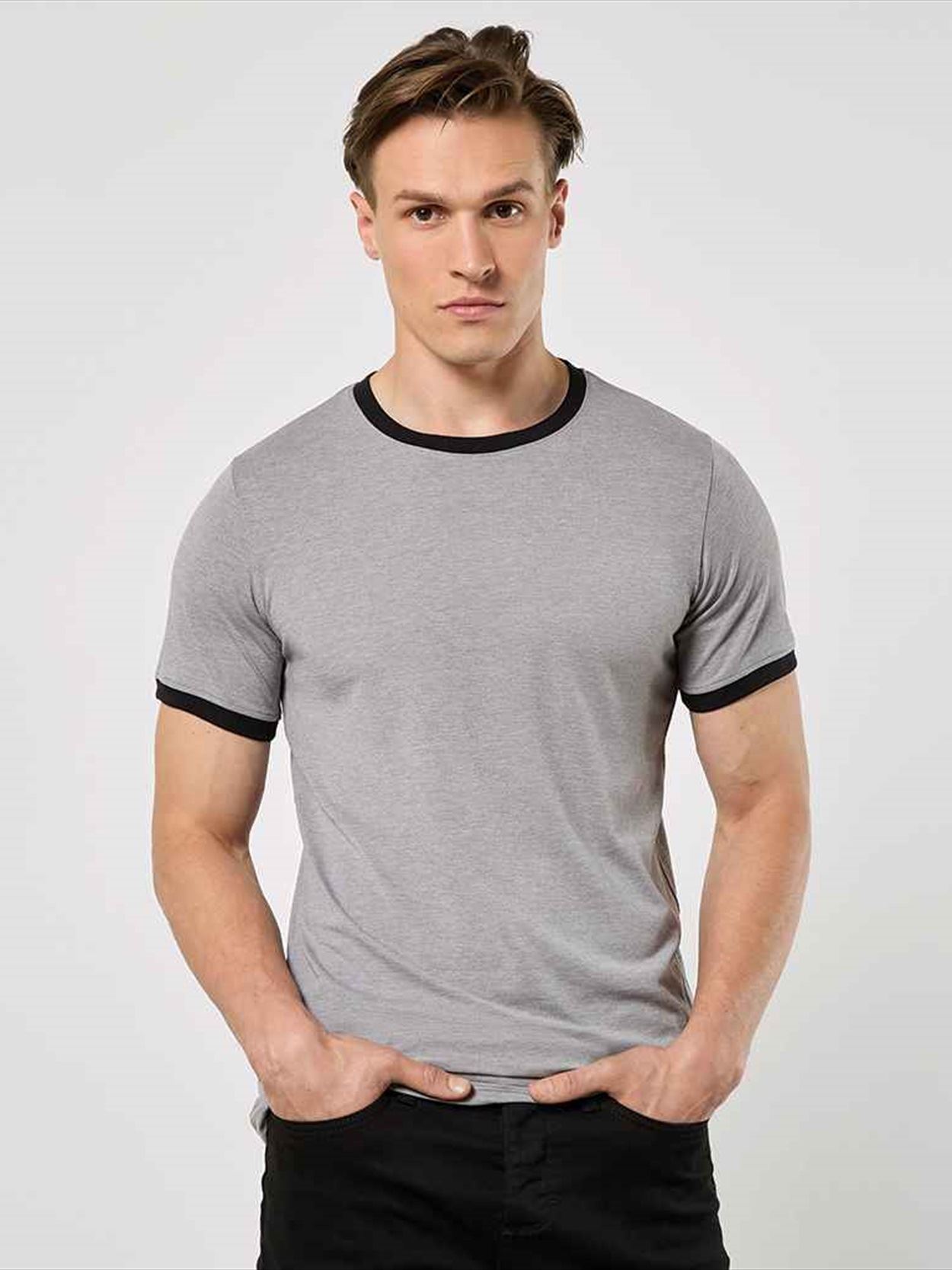 K508 KK508 Kustom Kit Fashion Fit Ringer T-Shirt Image 1