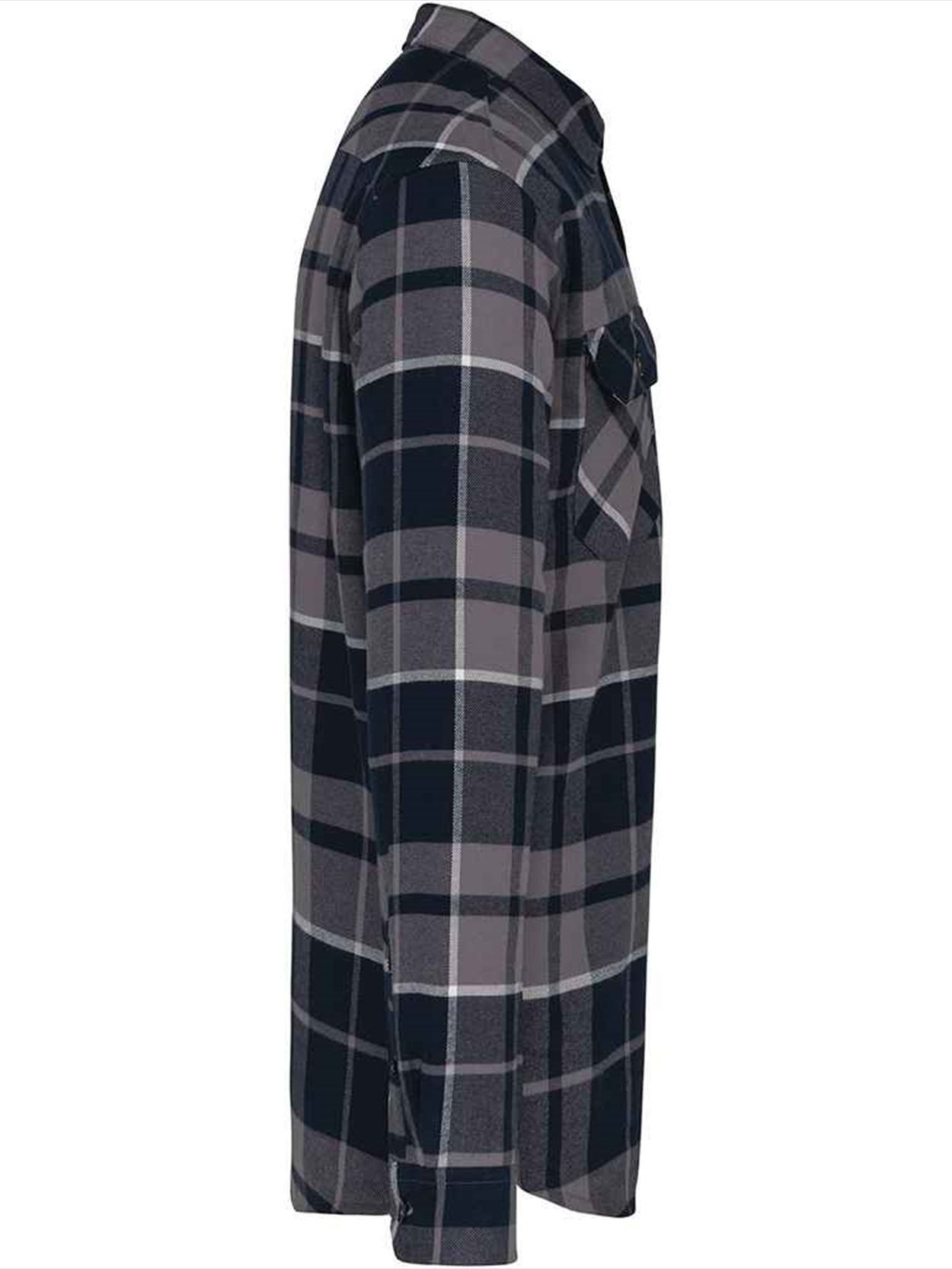 KB579 K579 Kariban Sherpa Lined Checked Shirt Jacket Image 3