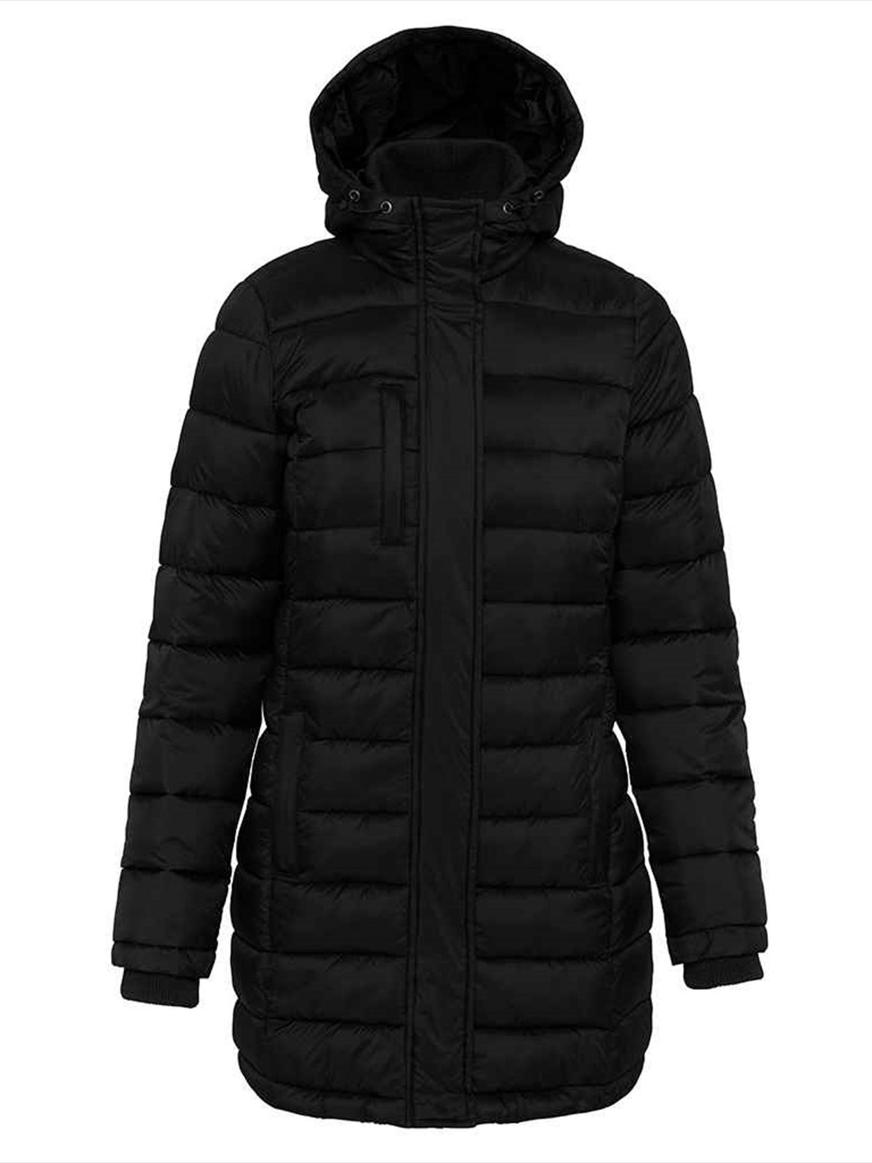 KB6129 K6129 Kariban Ladies Lightweight Long Padded Parka Jacket Image 1