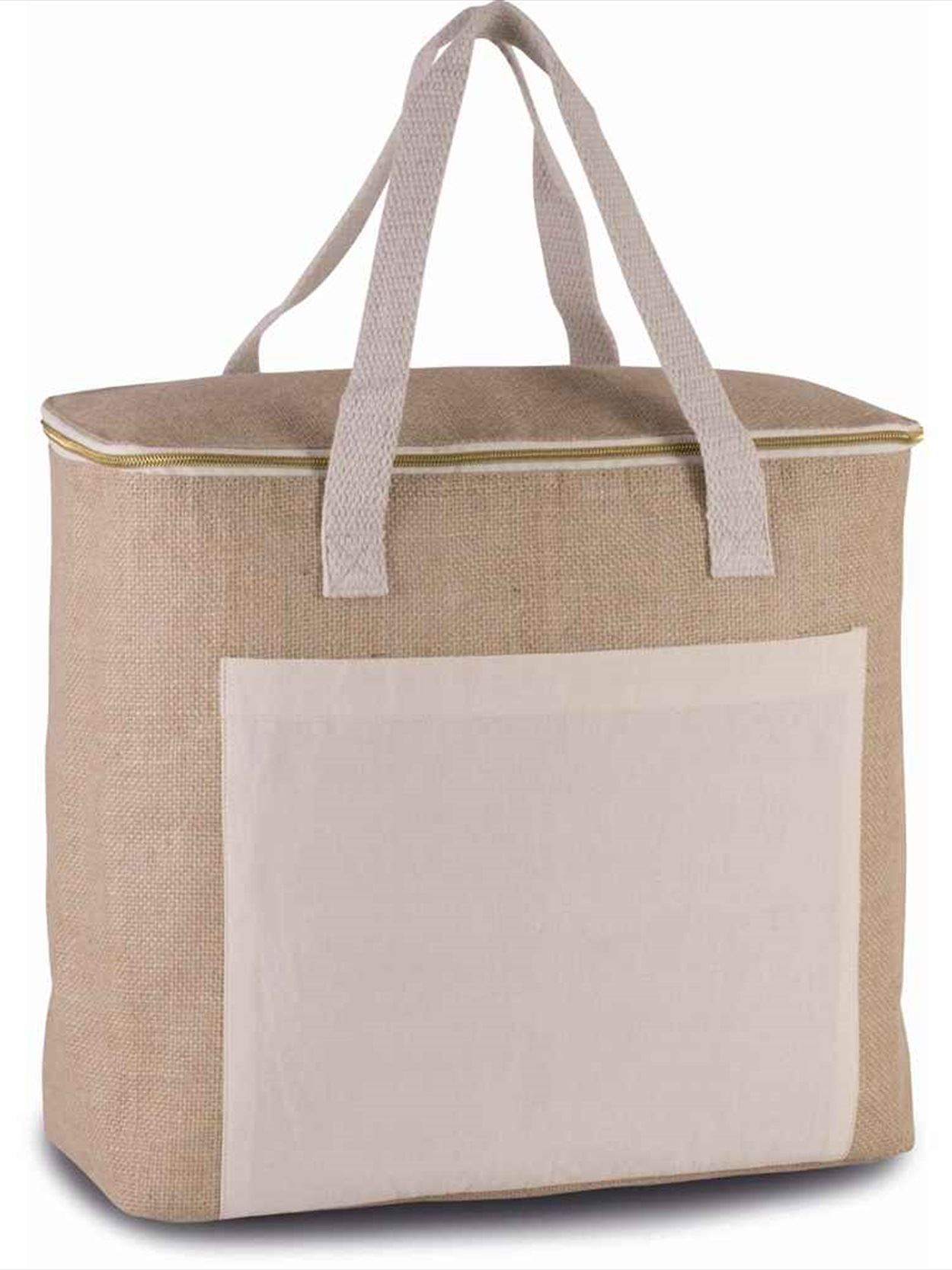 KI0354 Kimood Large Jute Cool Bag Image 1