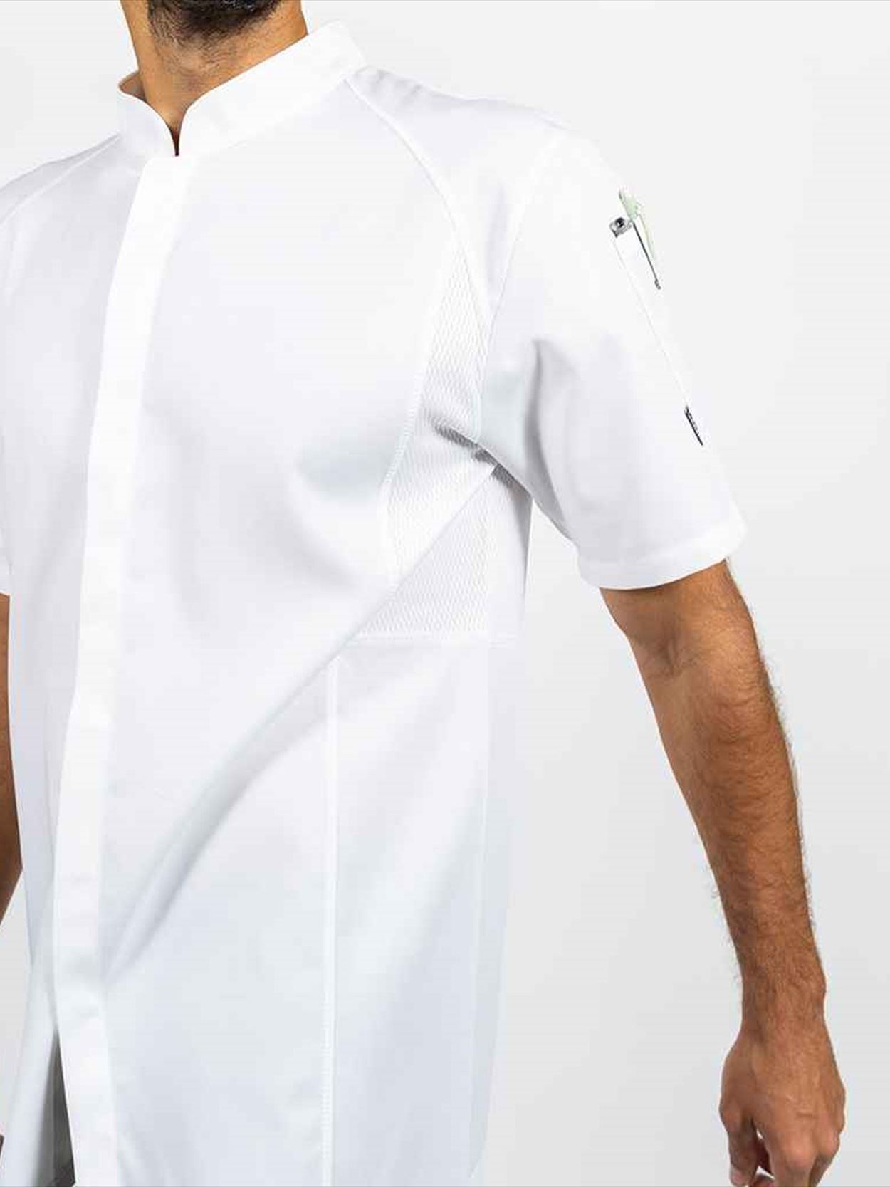 LE013 DE140 Le Chef Staycool® Tencel™/Polyester Short Sleeve Jacket Image 1
