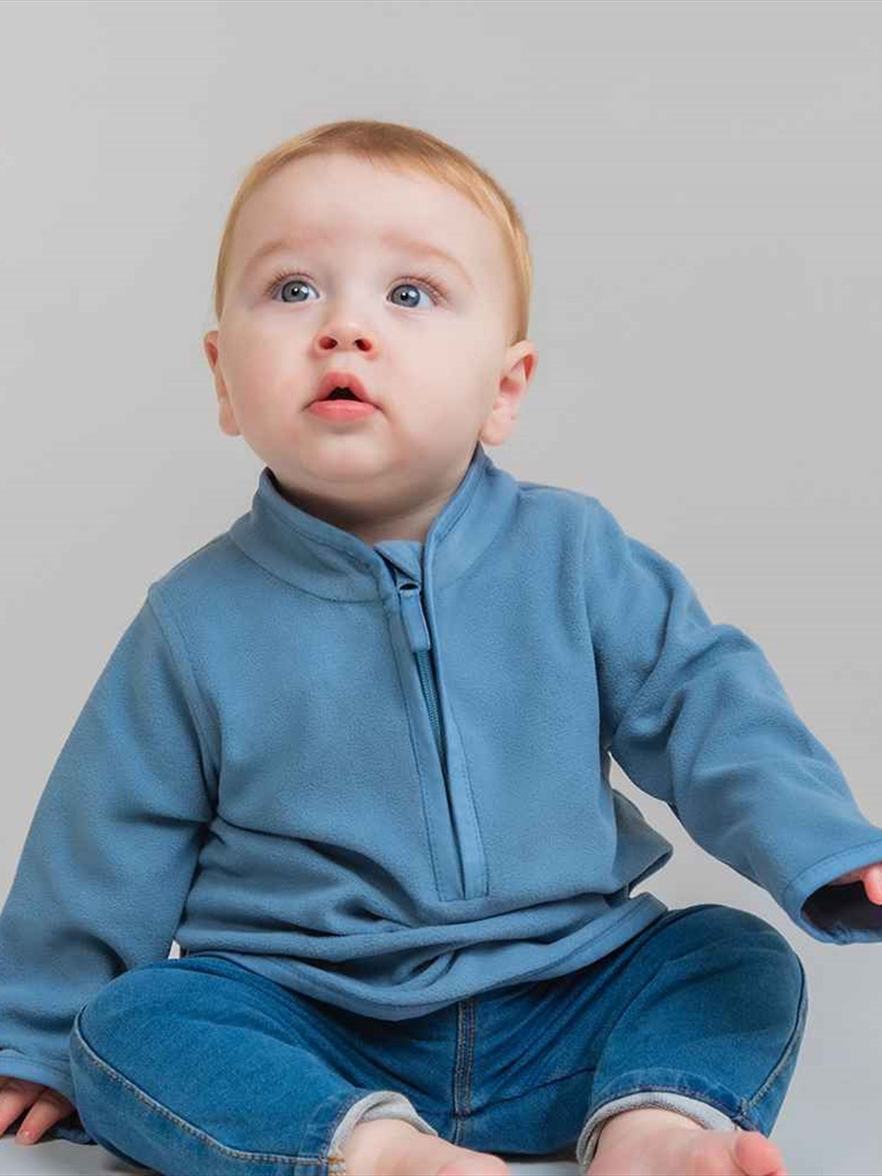 LW031 Larkwood Kids 1/2 Zip Lightweight Fleece Image 2
