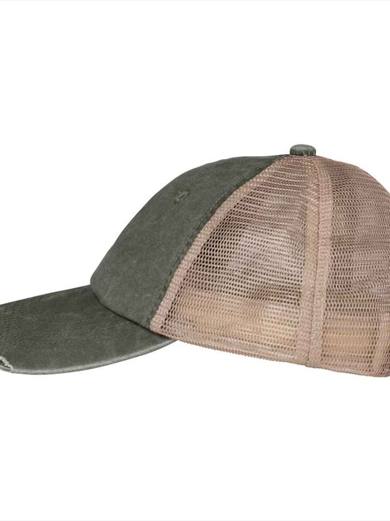 NS027 Native Spirit Washed Trucker Destroy Cap Image 3