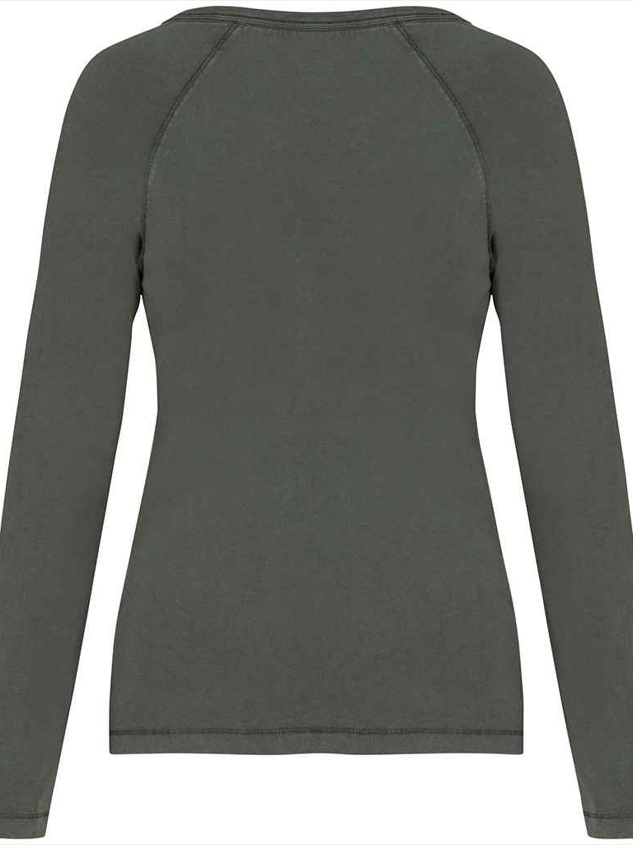 NS339 Native Spirit Ladies Raglan Long Sleeve Washed T-Shirt Image 2