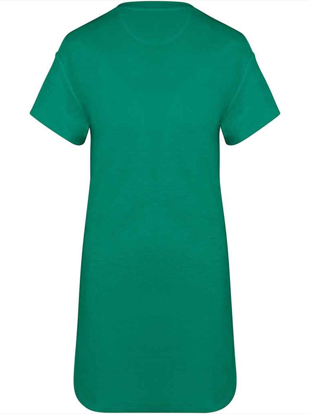 NS5028 Native Spirit Ladies Terry Towel Dropped Shoulder T-Shirt Dress Image 2