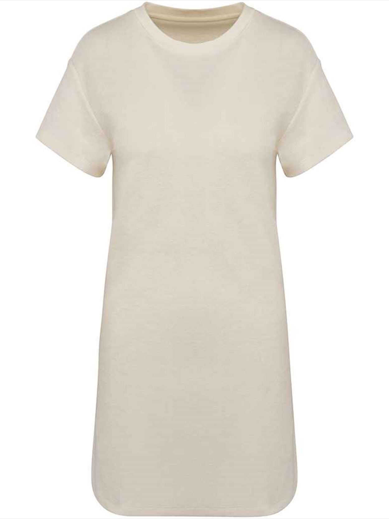 NS5028 Native Spirit Ladies Terry Towel Dropped Shoulder T-Shirt Dress Image 1
