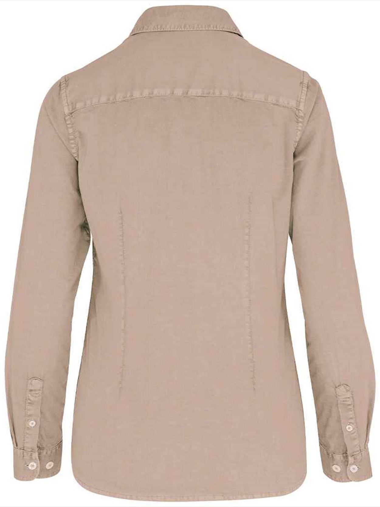 NS503 Native Spirit Ladies Washed Long Sleeve Shirt Image 2