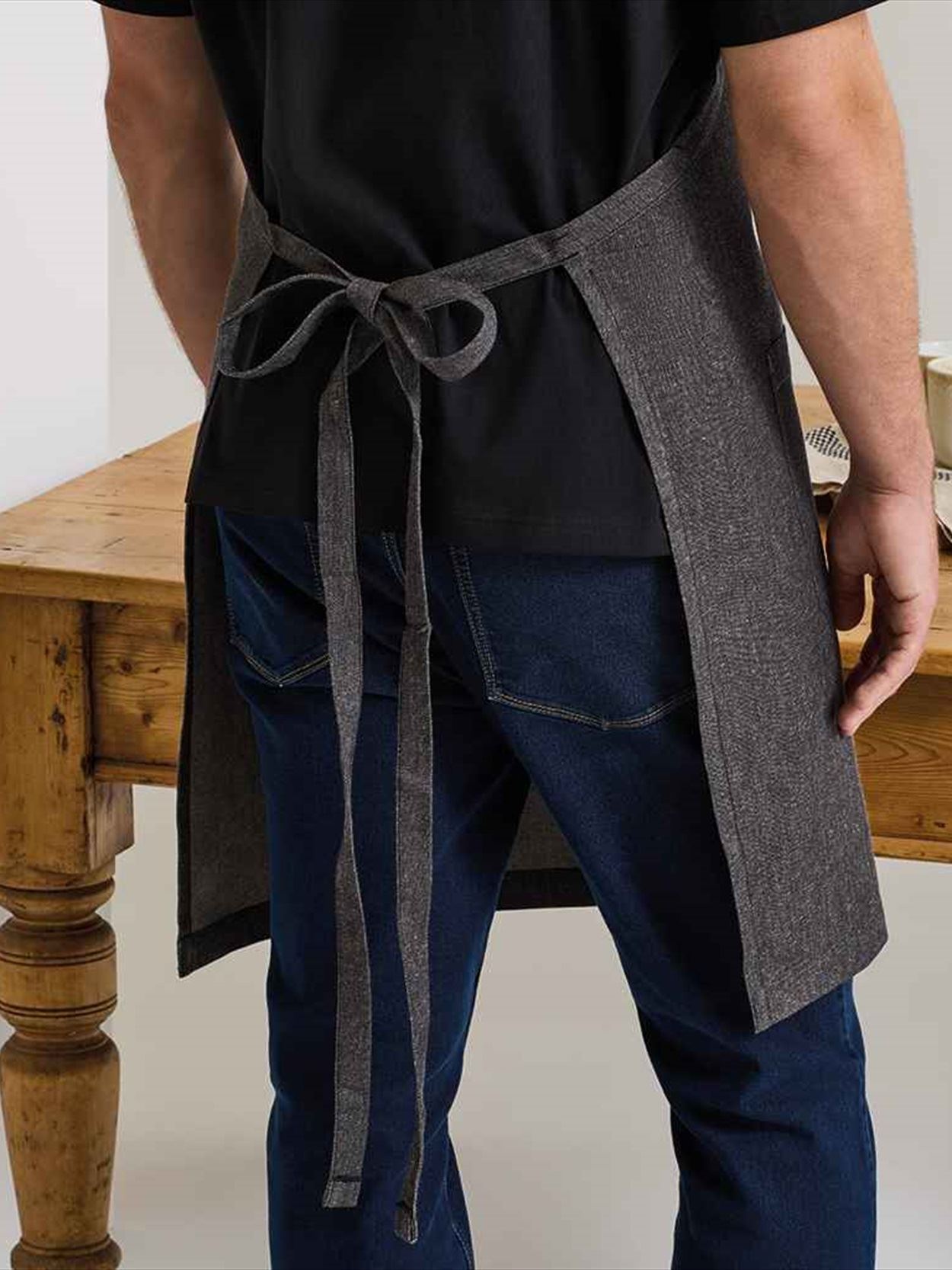 PR113 Premier Fairtrade Organic Cotton Denim Bib Apron Image 1