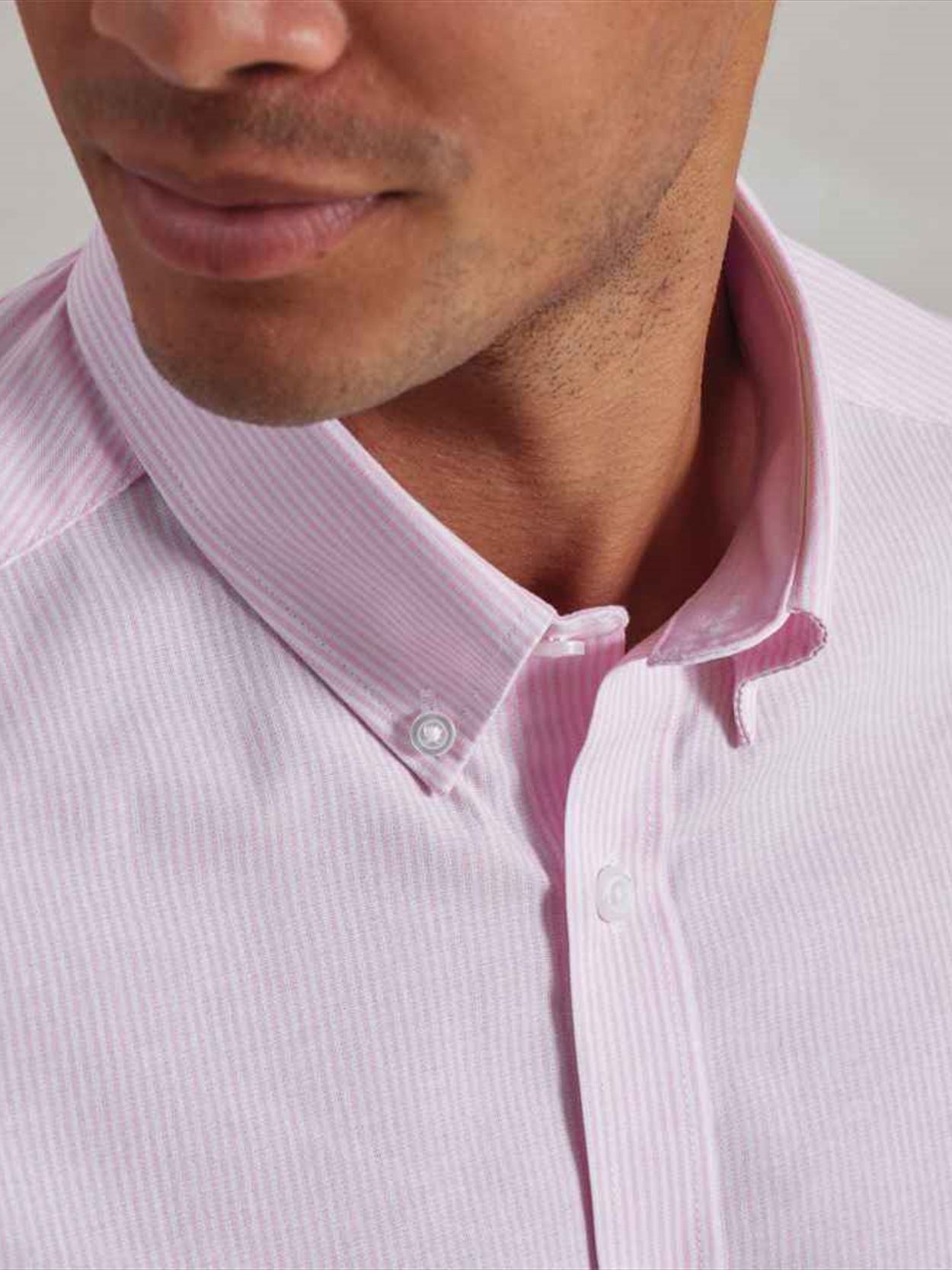 PR238 Premier Long Sleeve Striped Oxford Shirt Image 1