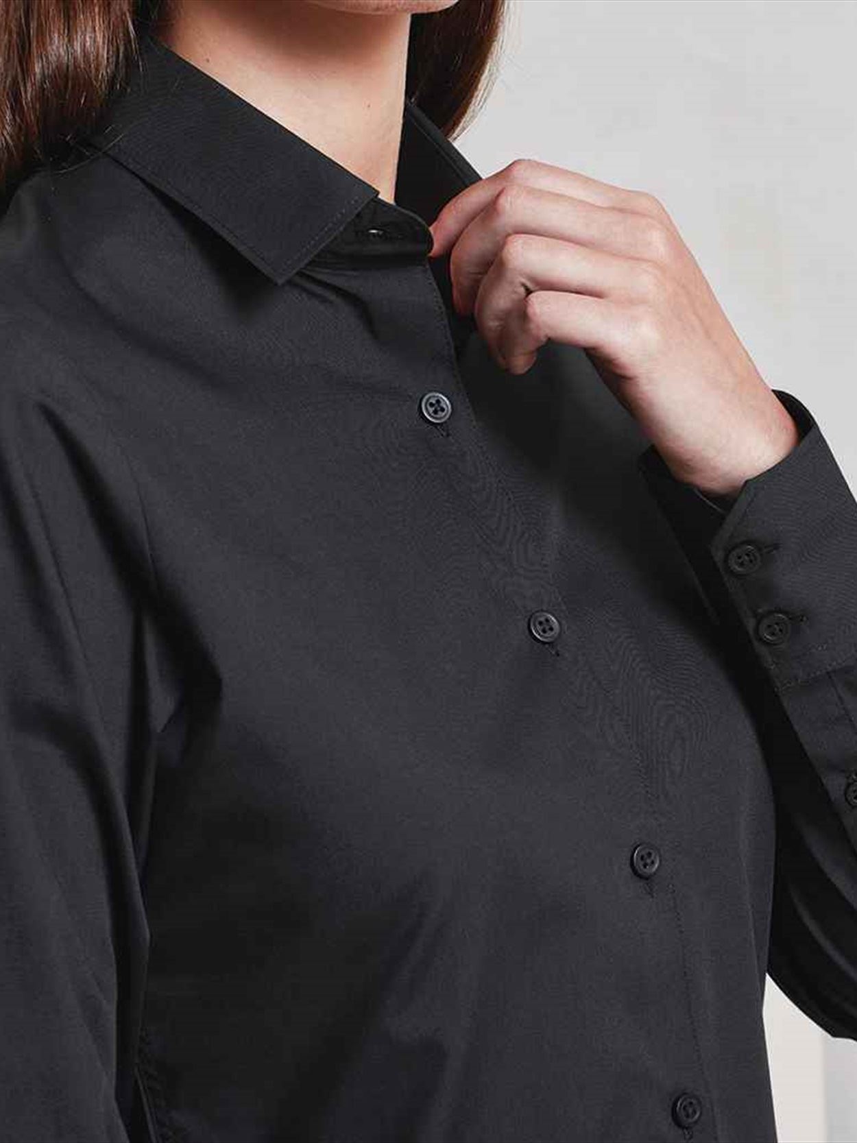 PR303 Premier Ladies Recyclight® Long Sleeve Poplin Shirt Image 1