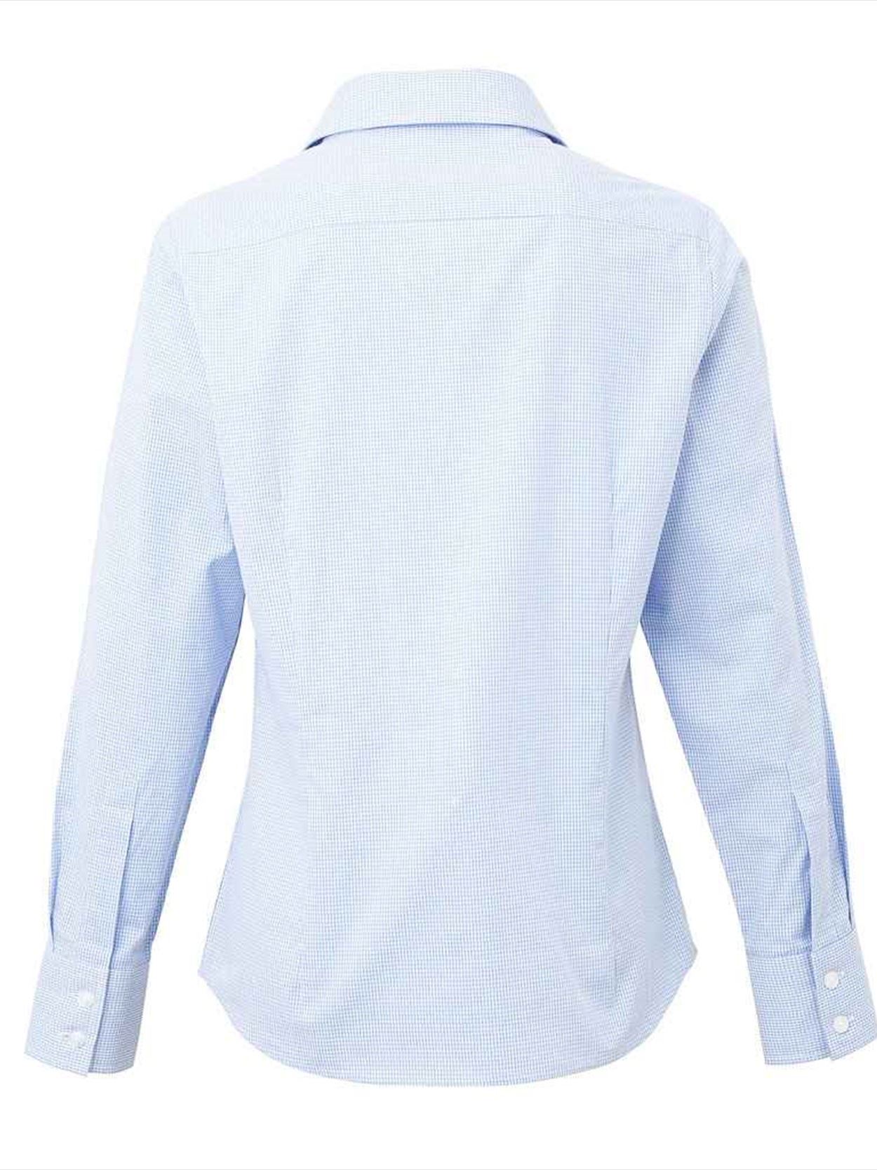 PR320 Premier Ladies Gingham Long Sleeve Shirt Image 2