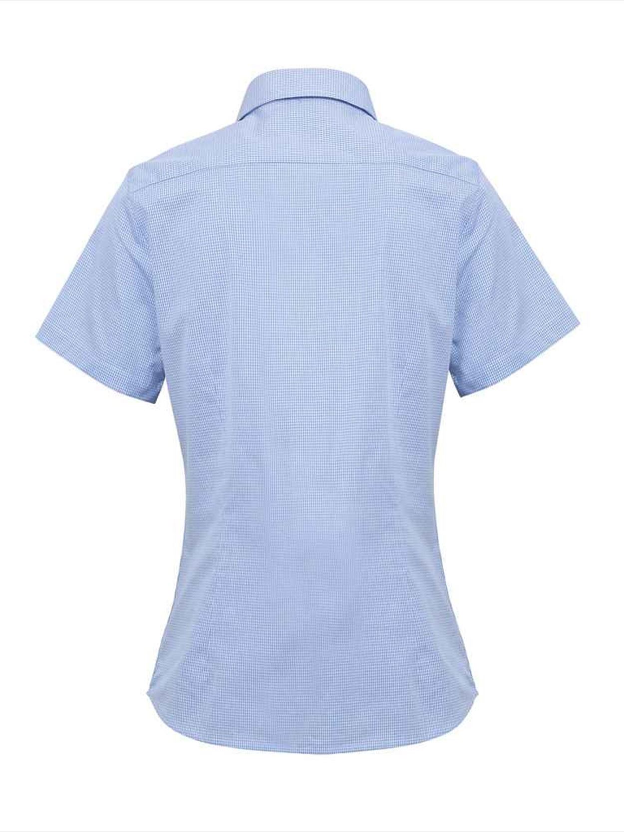 PR321 Premier Ladies Gingham Short Sleeve Shirt Image 2
