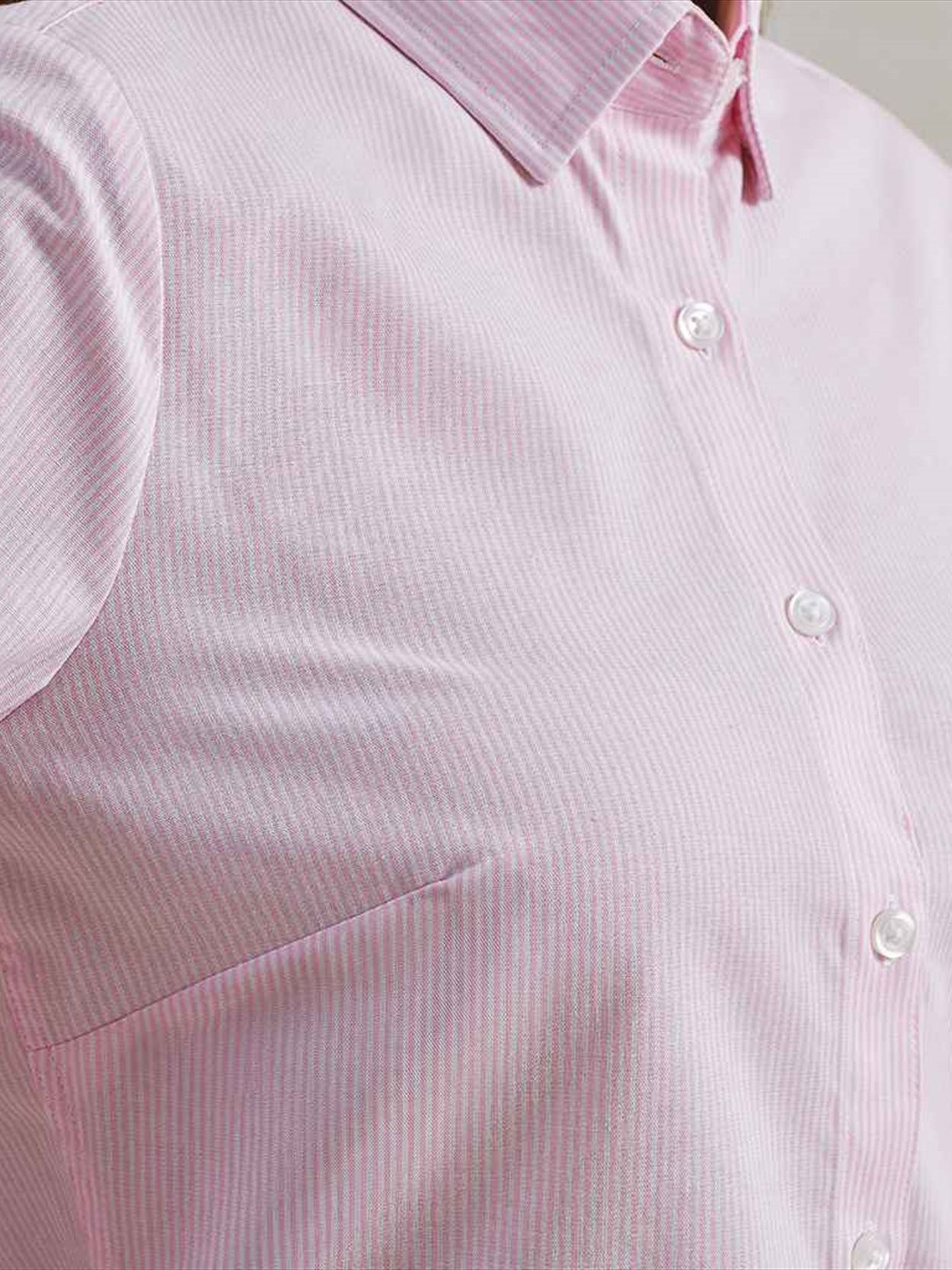 PR338 Premier Ladies Long Sleeve Striped Oxford Shirt Image 1