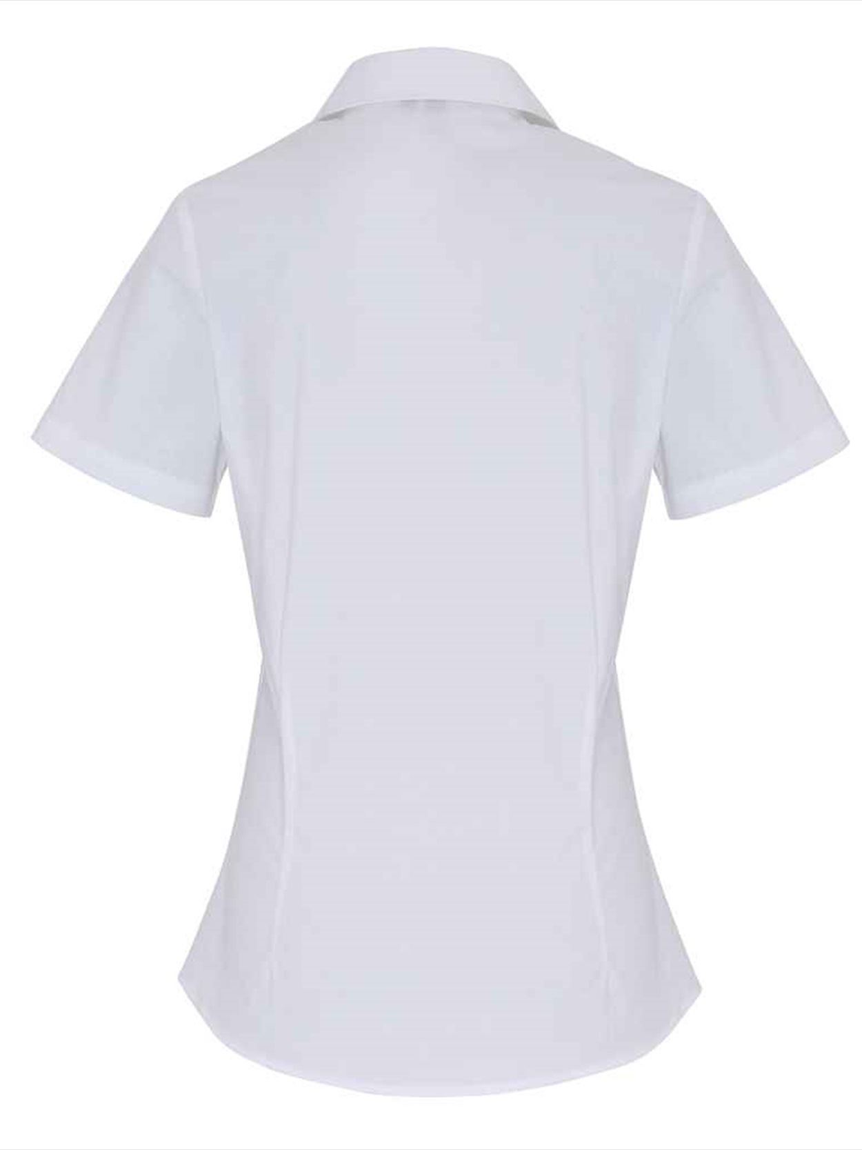PR346 Premier Ladies Short Sleeve Stretch Fit Poplin Shirt Image 2