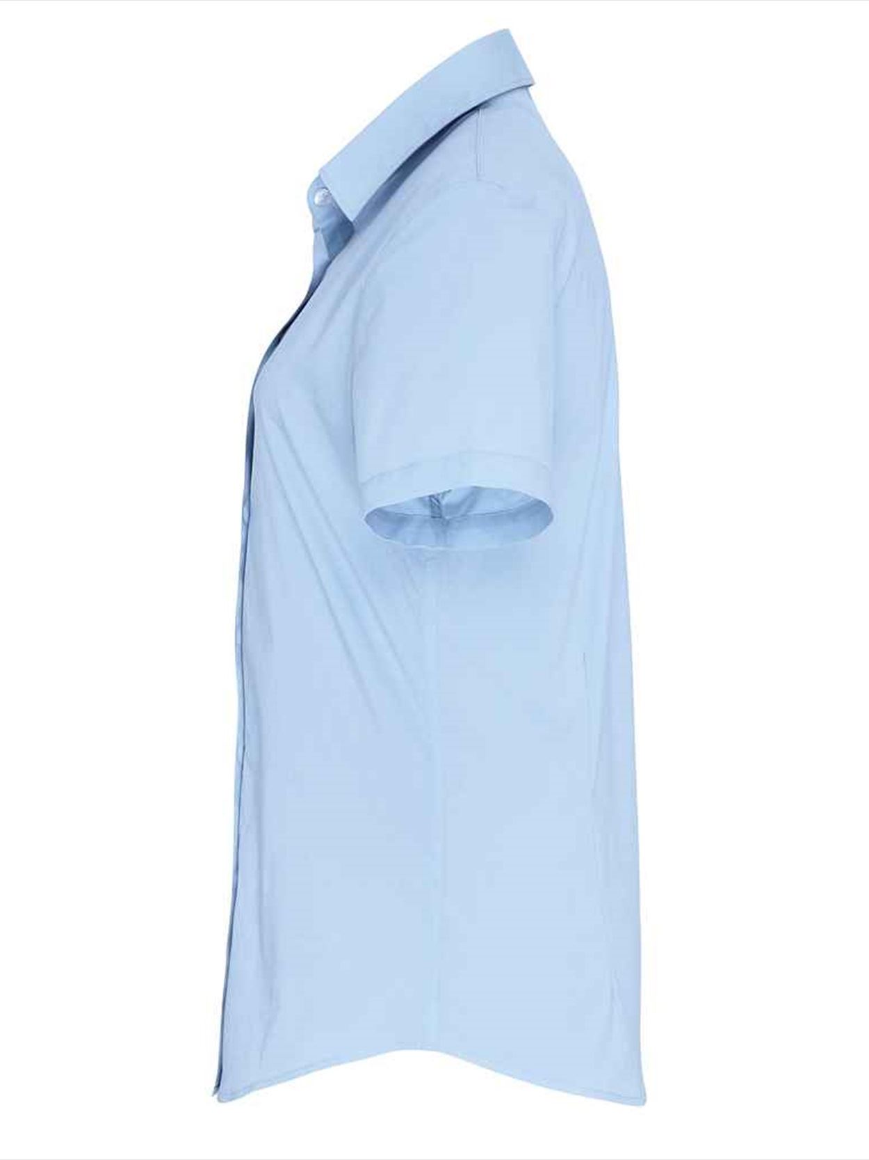 PR346 Premier Ladies Short Sleeve Stretch Fit Poplin Shirt Image 3