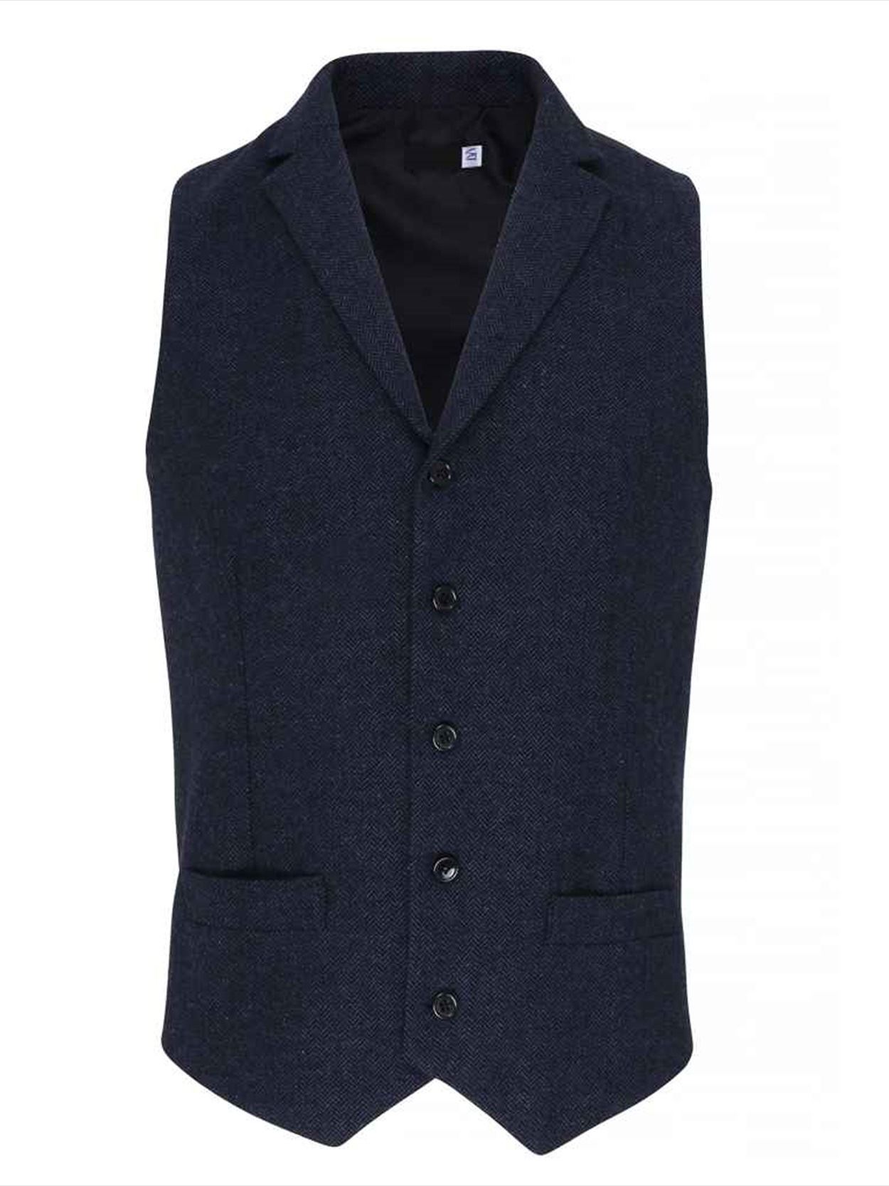 PR625 Premier Herringbone Waistcoat Image 1