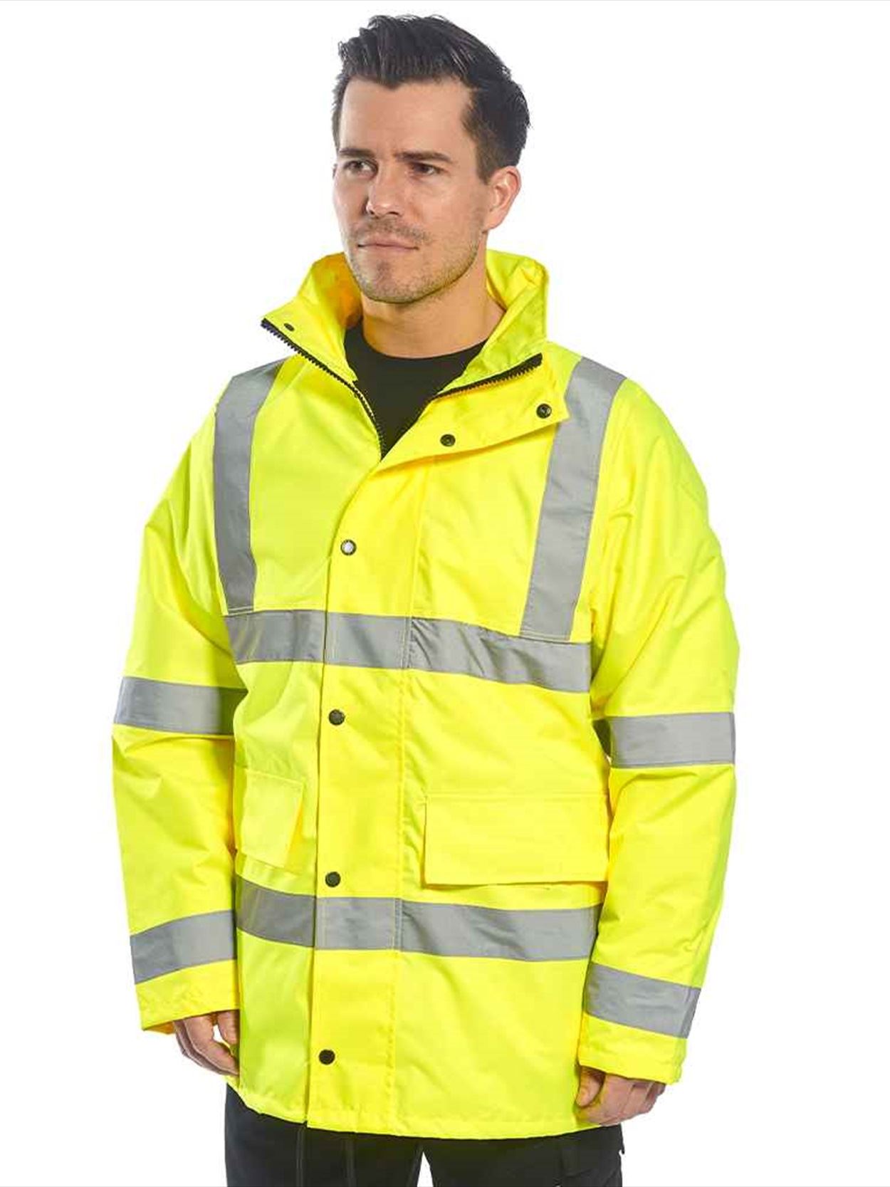 PW014 S468 Portwest Hi-Vis 4-in-1 Traffic Jacket Image 1