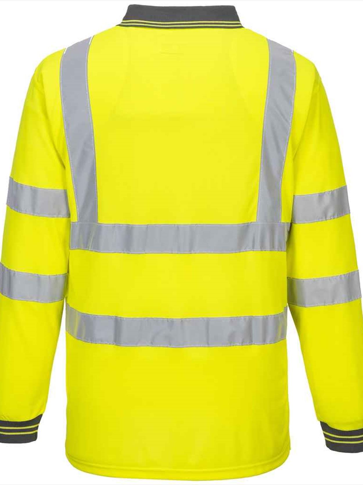 PW059 S277 Portwest Hi-Vis Long Sleeve Polo Shirt Image 2