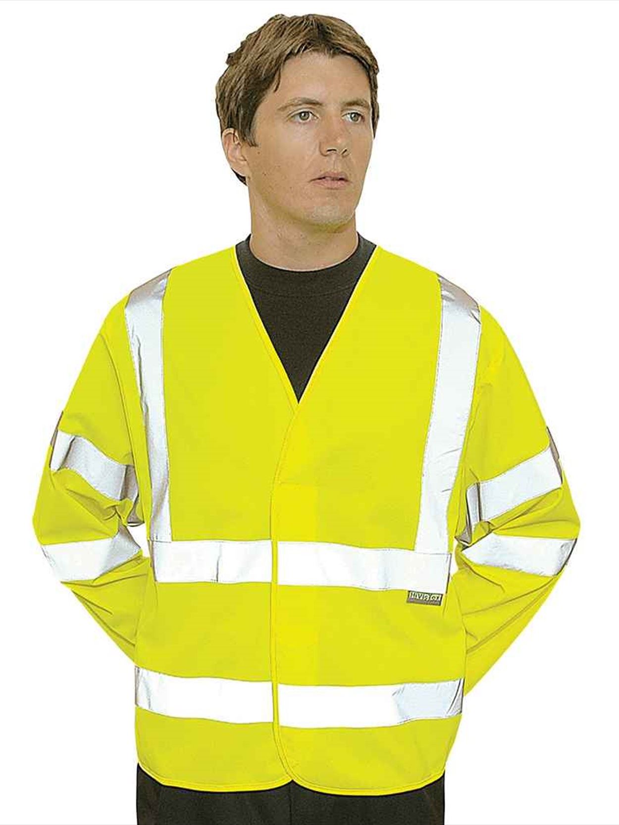 PW308 C473 Portwest Hi-Vis Two Band and Braces Jacket Image 1