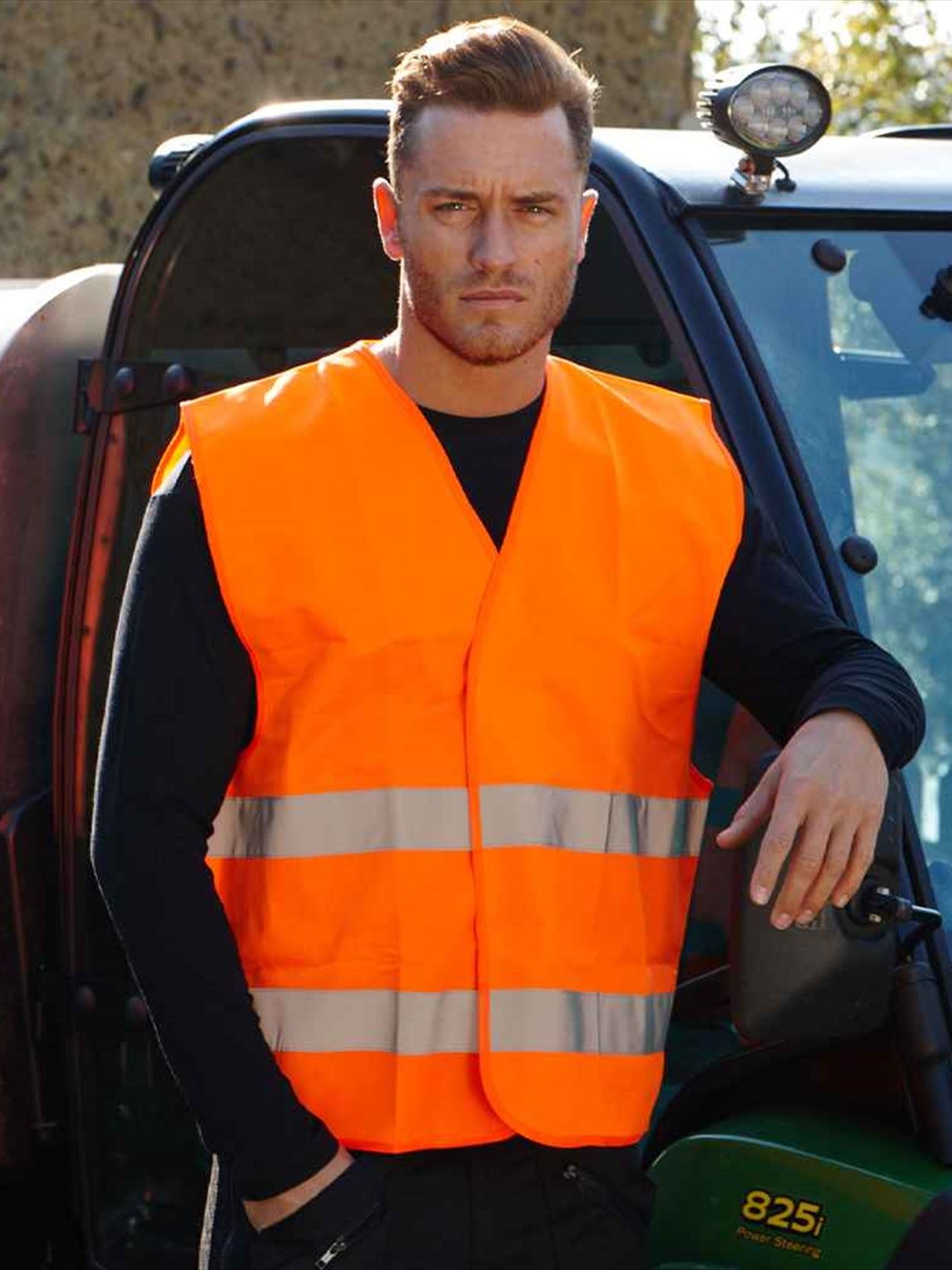 PW309 C474 Portwest Hi-Vis Two Band Vest Image 1