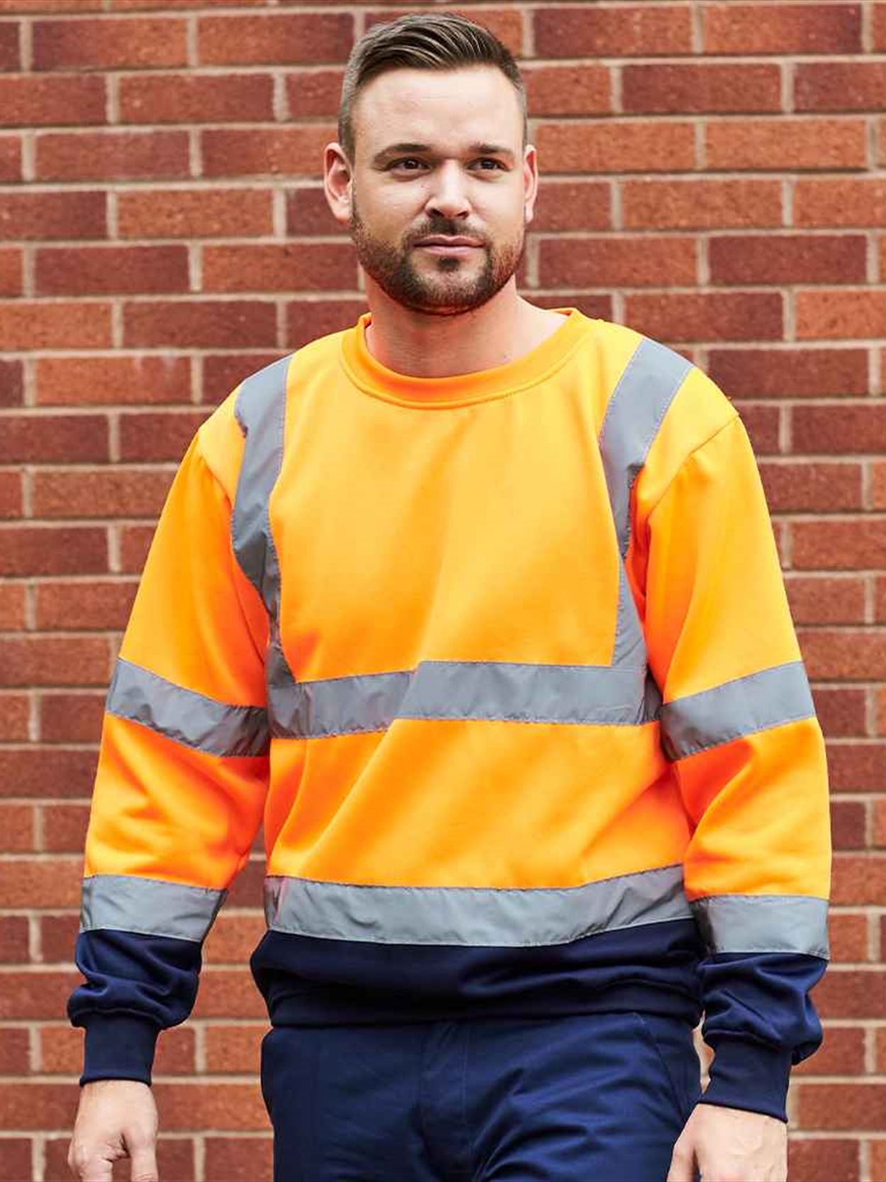 PW668 B306 Portwest Hi-Vis Two Tone Sweatshirt Image 1
