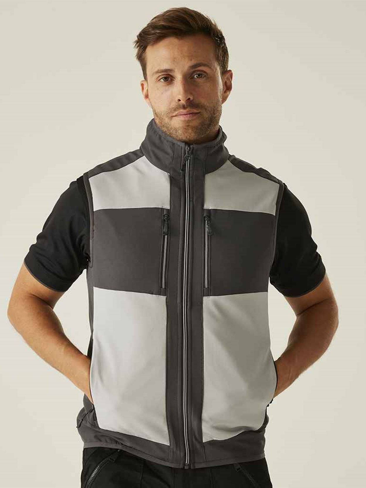 RG385 TRA907 Regatta E-Volve Unisex Two Layer Soft Shell Bodywarmer Image 2