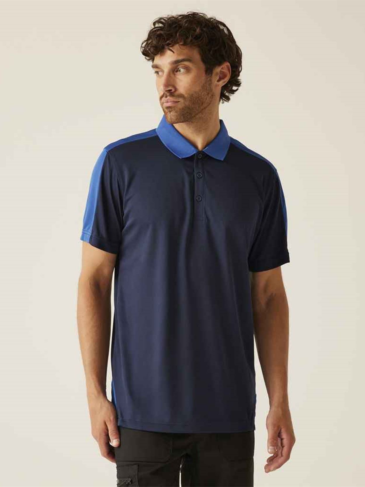 RG424 TRS174 Regatta Contrast Quick Wicking Piqué Polo Shirt Image 3