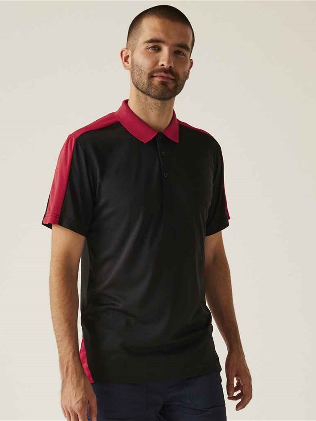 RG424 TRS174 Regatta Contrast Quick Wicking Piqué Polo Shirt Image 1
