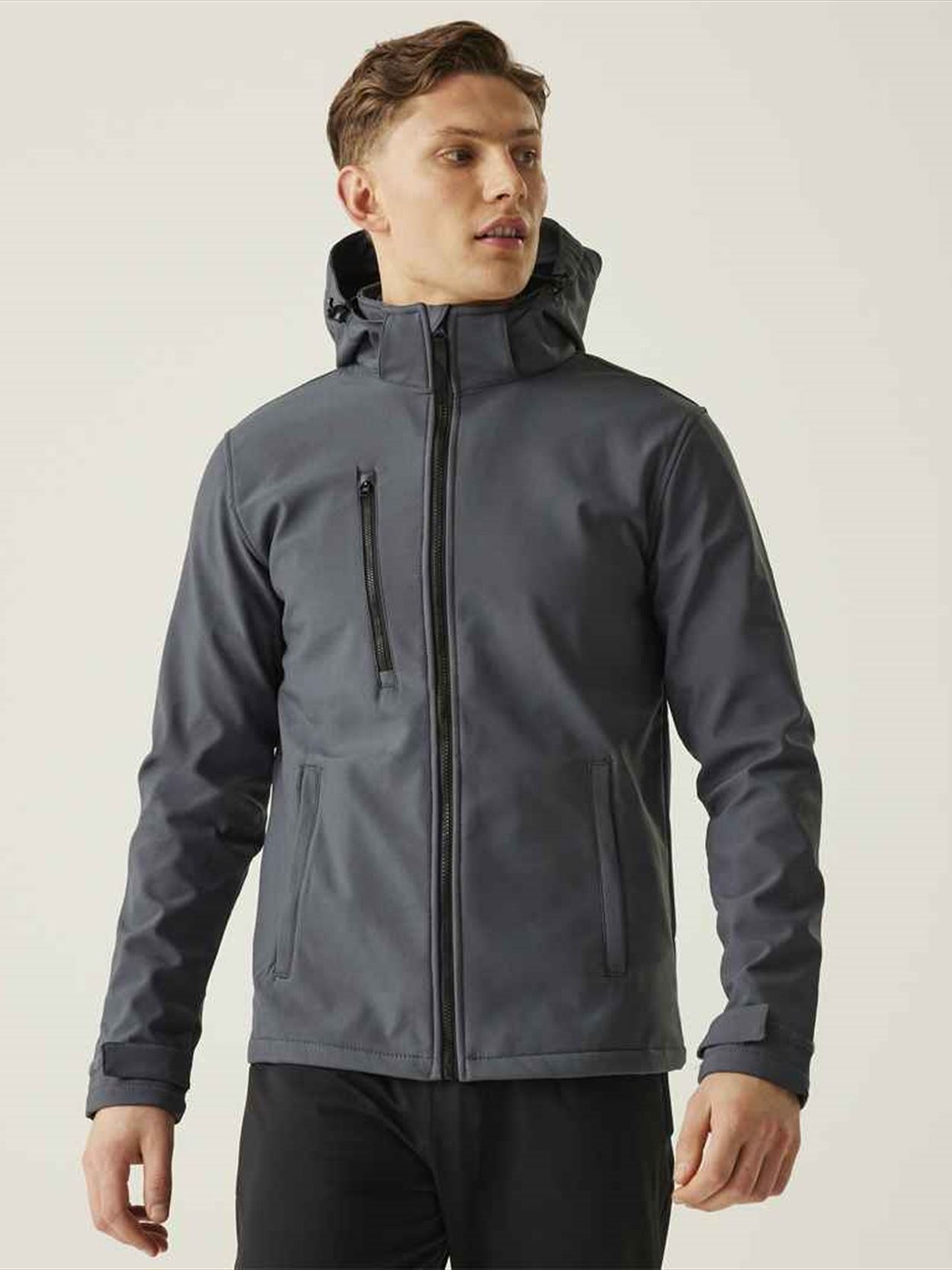 RG635 TRA701 Regatta Venturer Three Layer Hooded Soft Shell Jacket Image 2