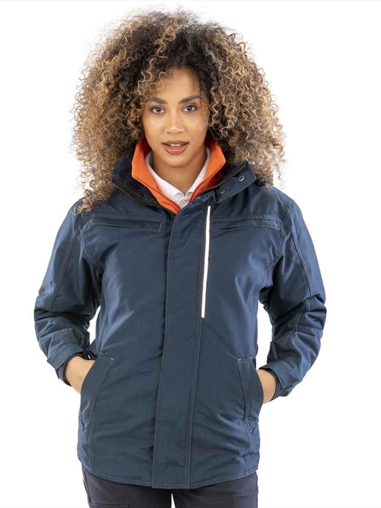 RS326 R326X Result Work-Guard Denim Texture Rugged Jacket Image 2