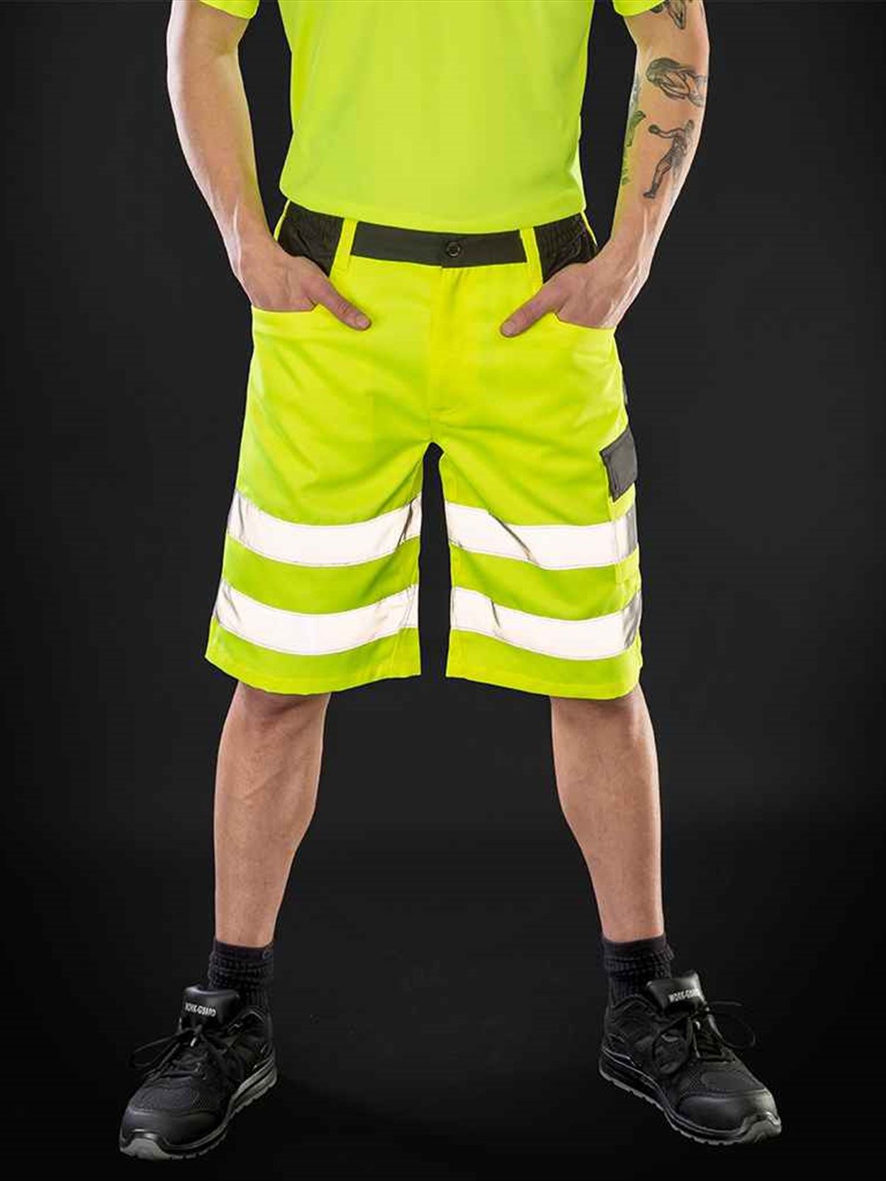 RS328 R328X Result Safe-Guard Hi-Vis Cargo Shorts Image 1