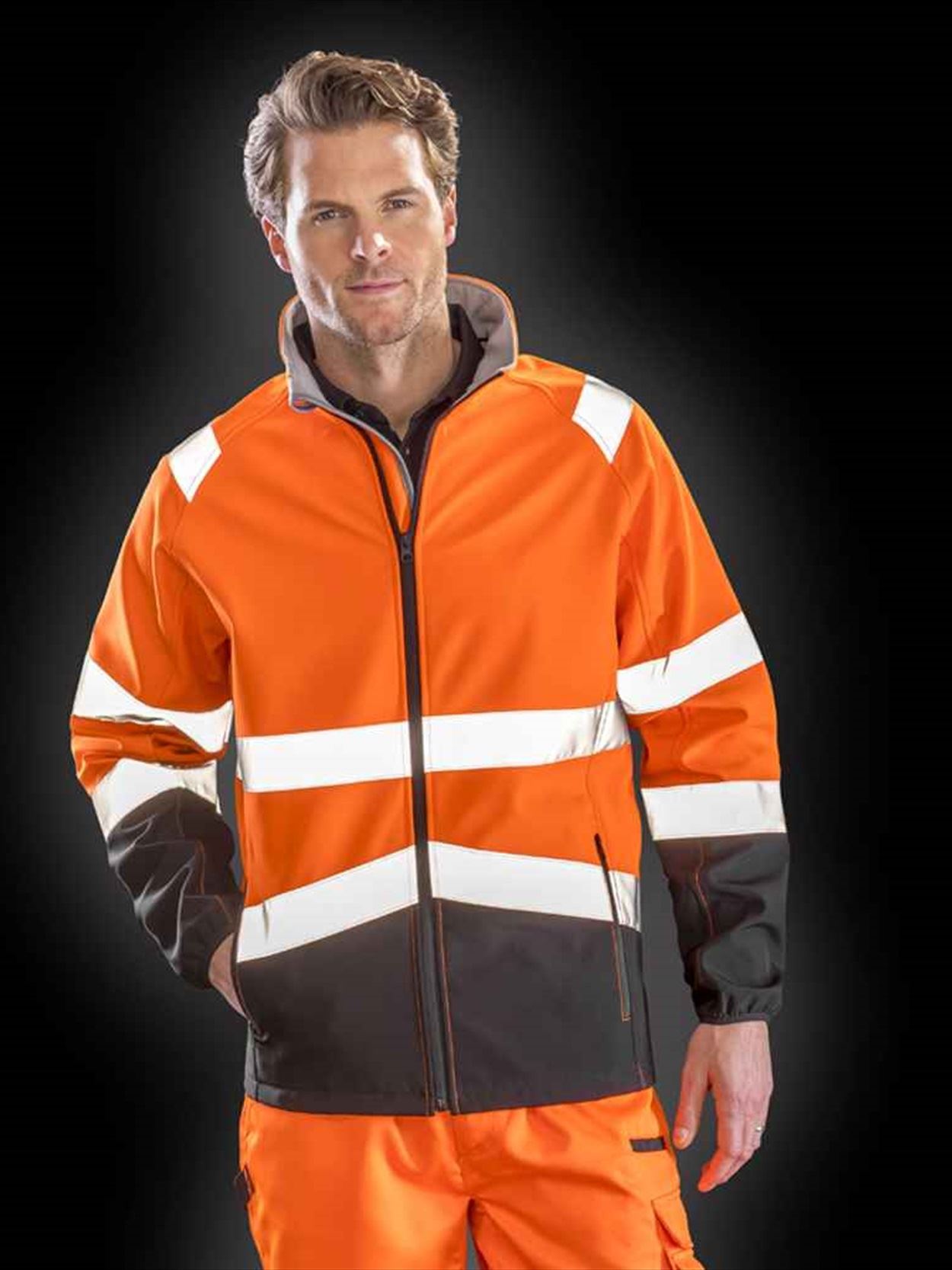 RS450 R450X Result Safe-Guard Printable Safety Soft Shell Jacket Image 1