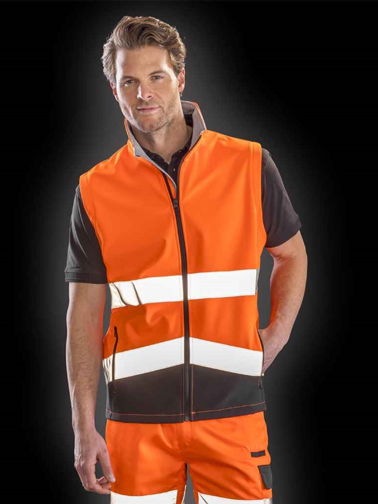 RS451 R451X Result Safe-Guard Printable Safety Soft Shell Gilet Image 1