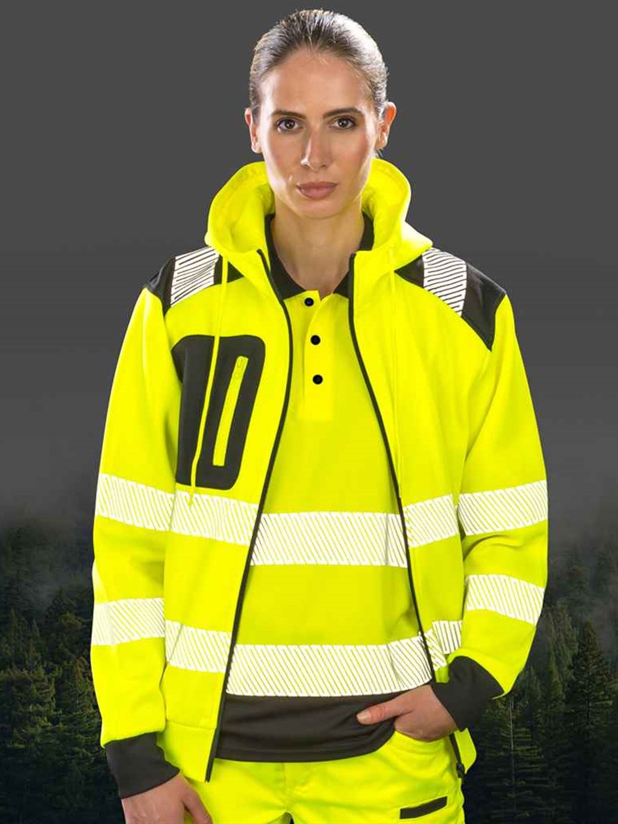 RS503 R503X Result Recycled Safety Zip Hoodie Image 2